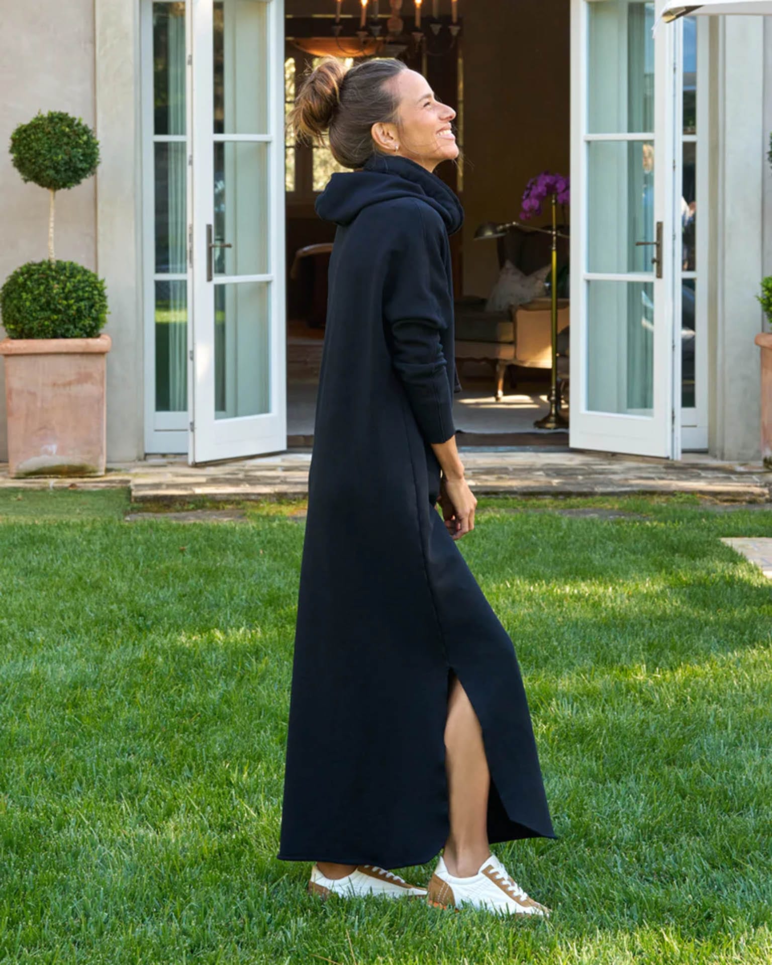 James Hooded Cape Dress in British Royal Navy