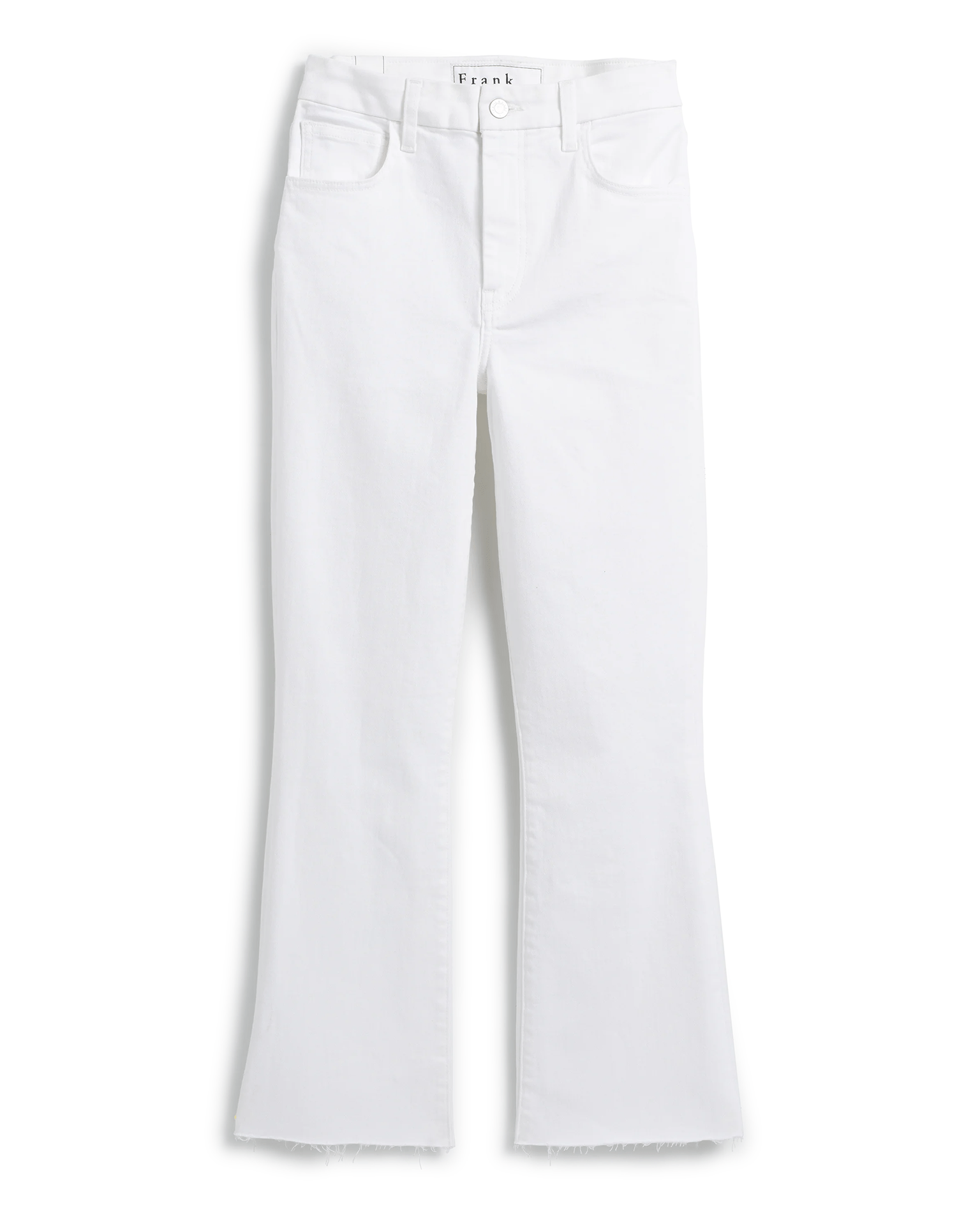 Killian Crop Flare Jean in White Denim