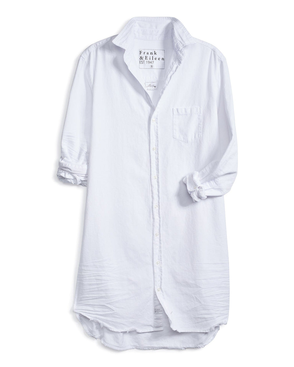 Mary Shirtdress in White Famous Denim