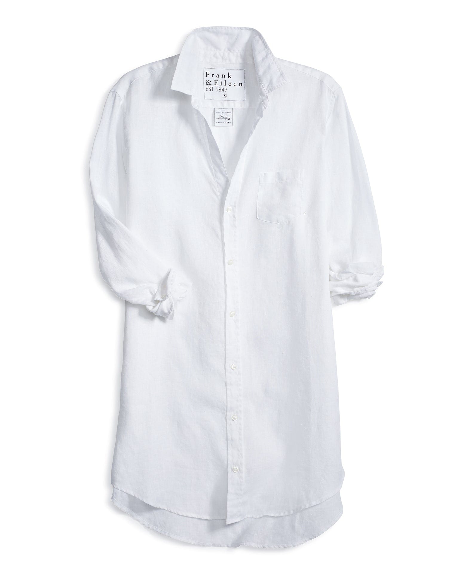 Mary Shirtdress in White Linen