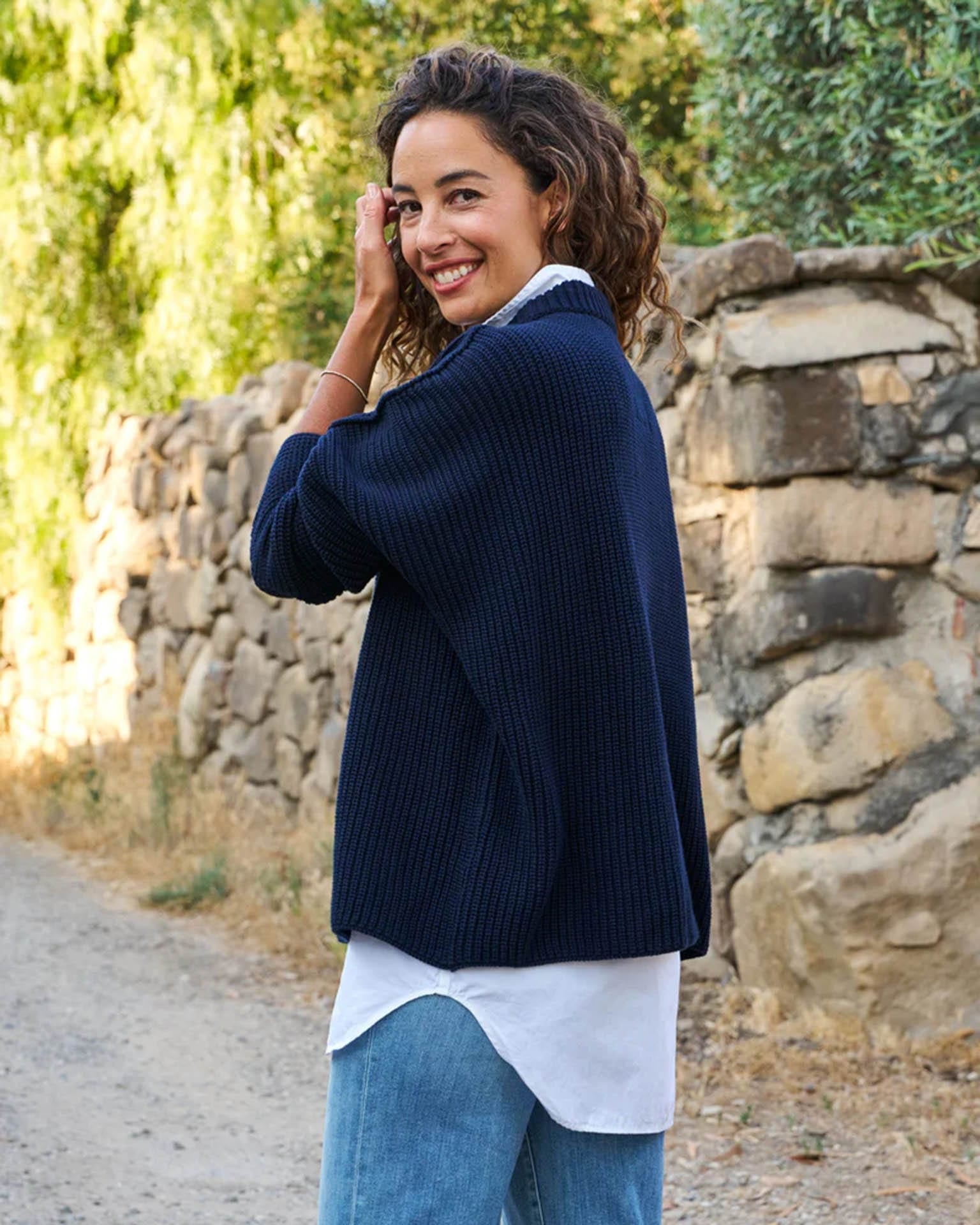 Montecito Sweater in Marine