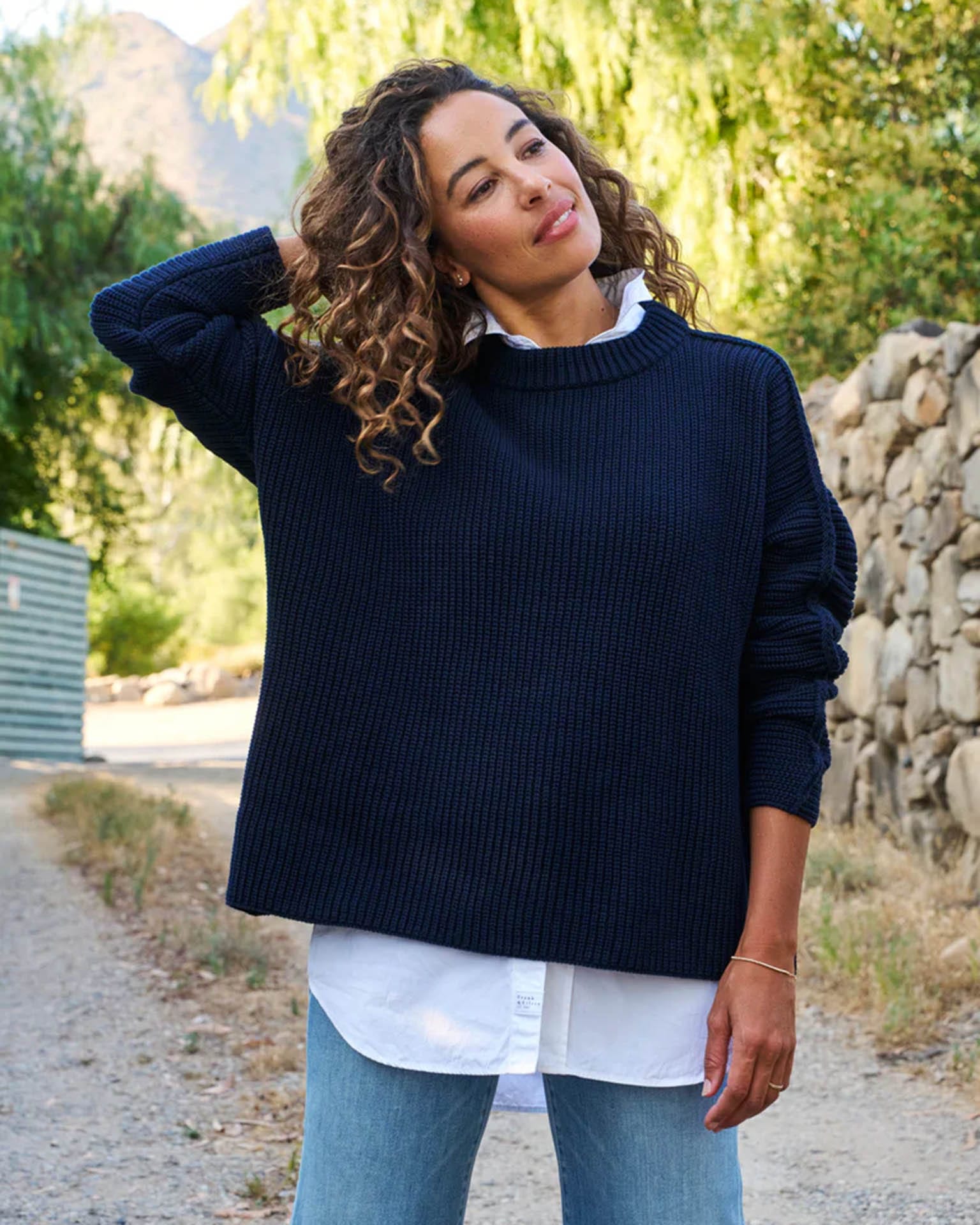 Montecito Sweater in Marine