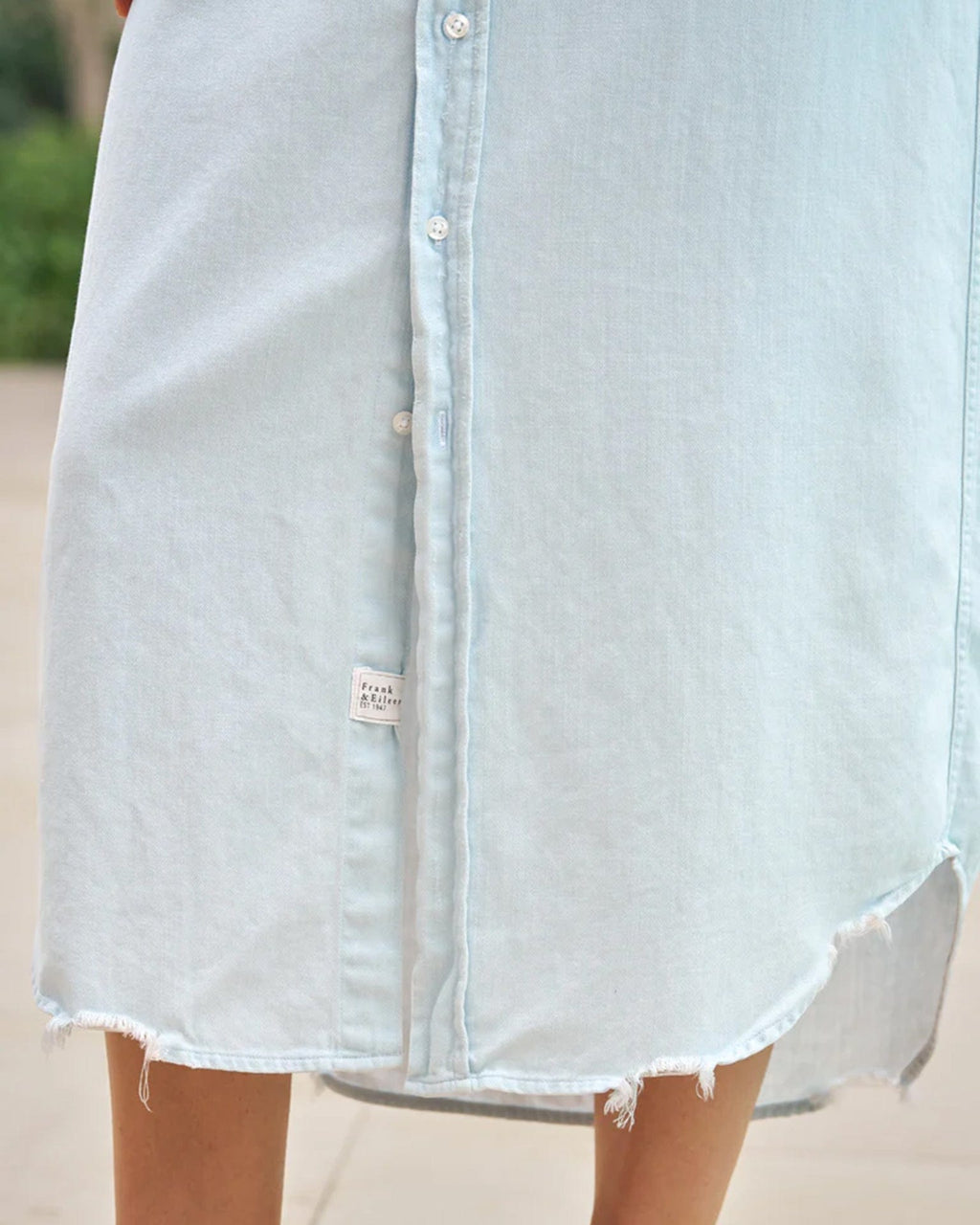 Rory Maxi Shirtdress in Classic Blue w/ Tattered Wash
