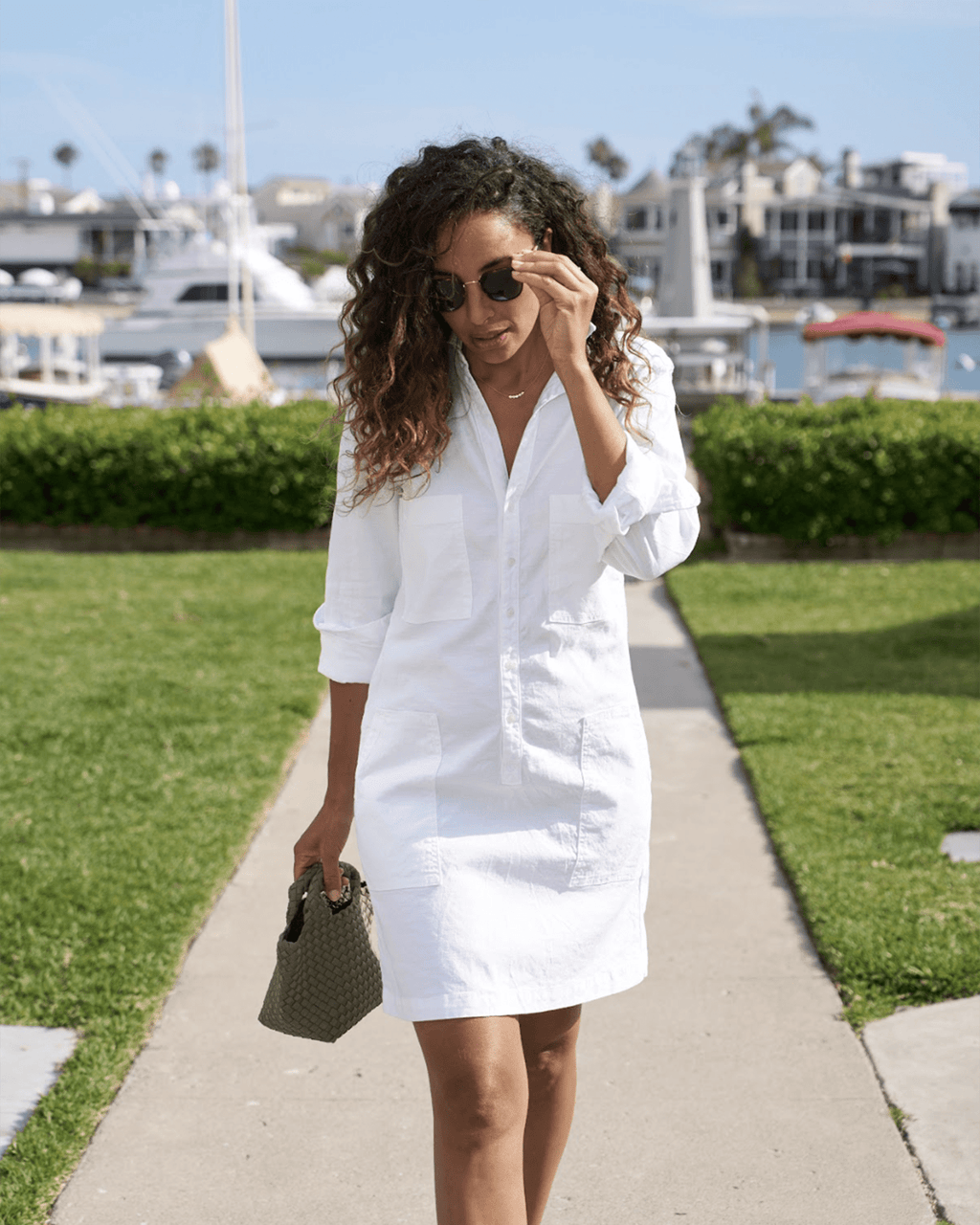 Southern Ireland L/S Playsuit Dress in White