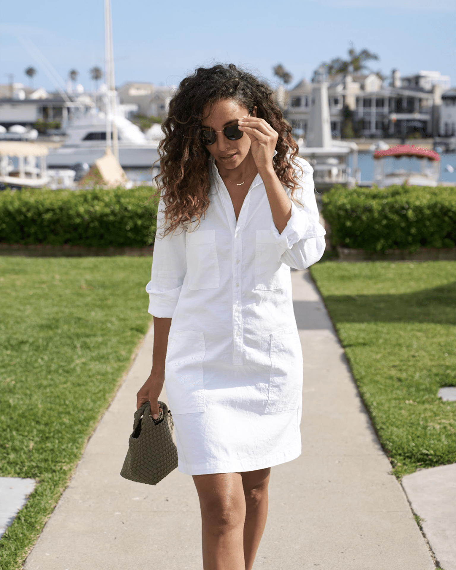 Southern Ireland L/S Playsuit Dress in White