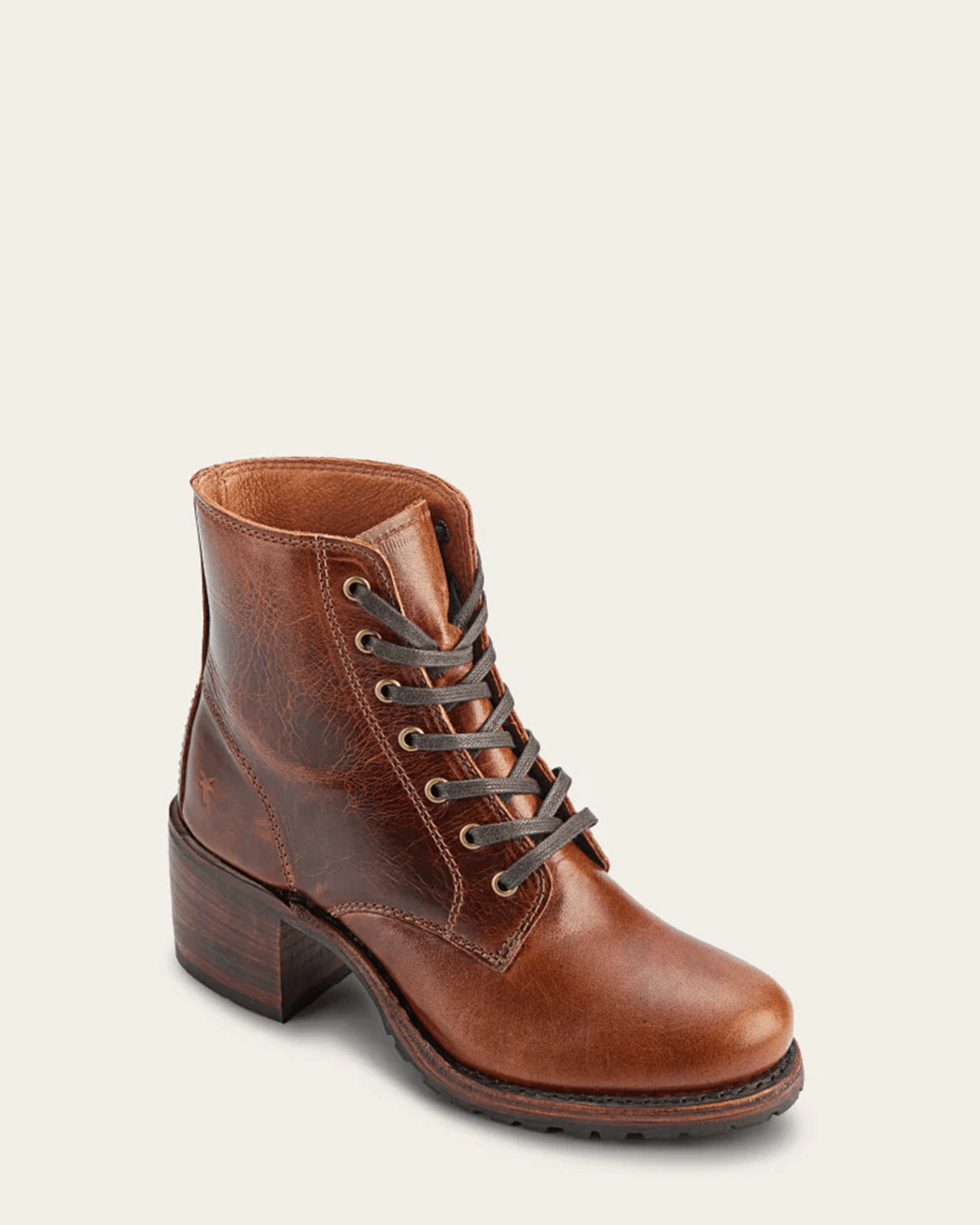 Sabrina 6G Lace Up in Cognac