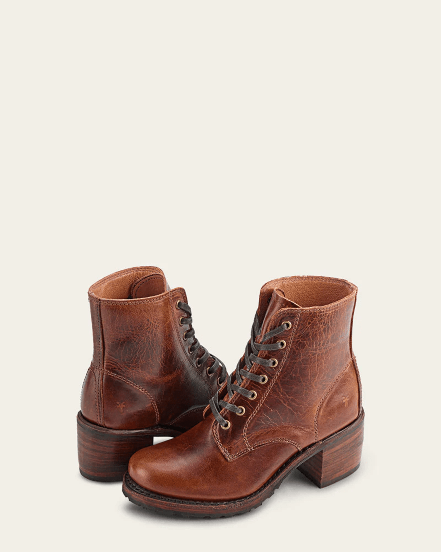 Sabrina 6G Lace Up in Cognac