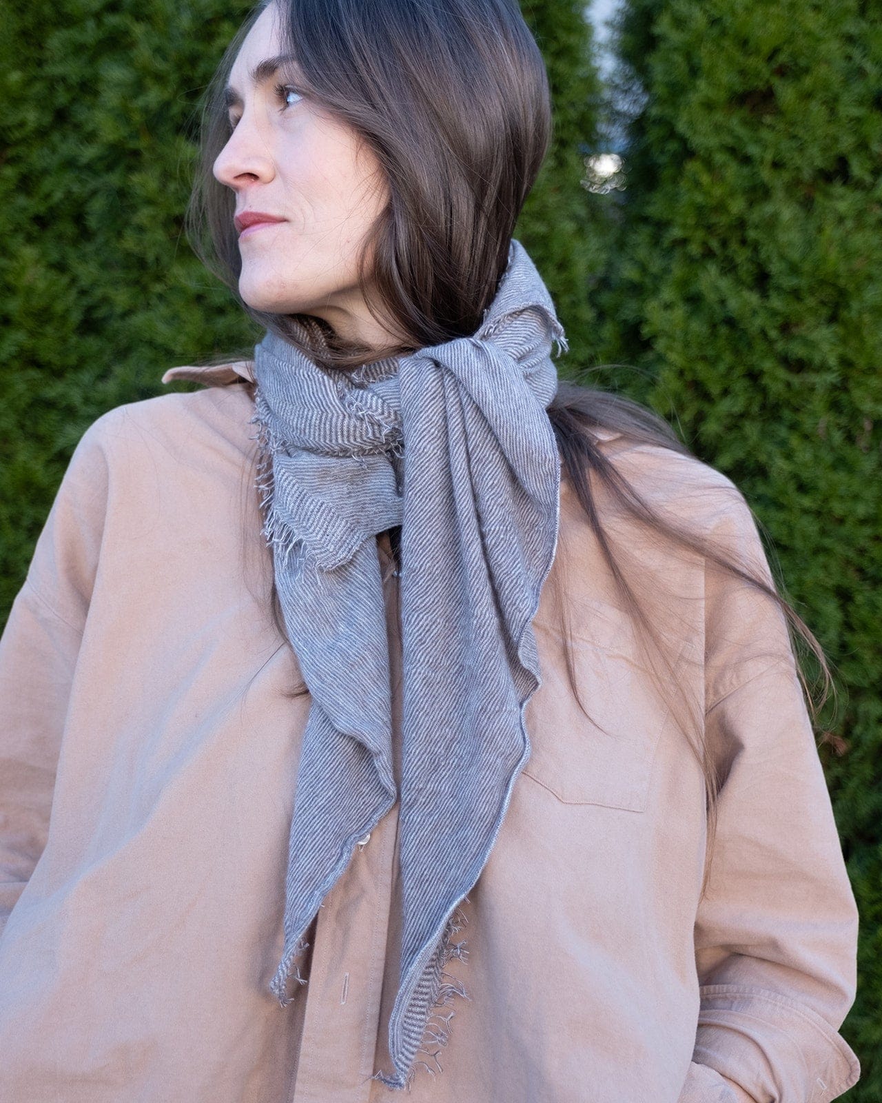 Love Cashmere Scarf in Brown Top X Milk