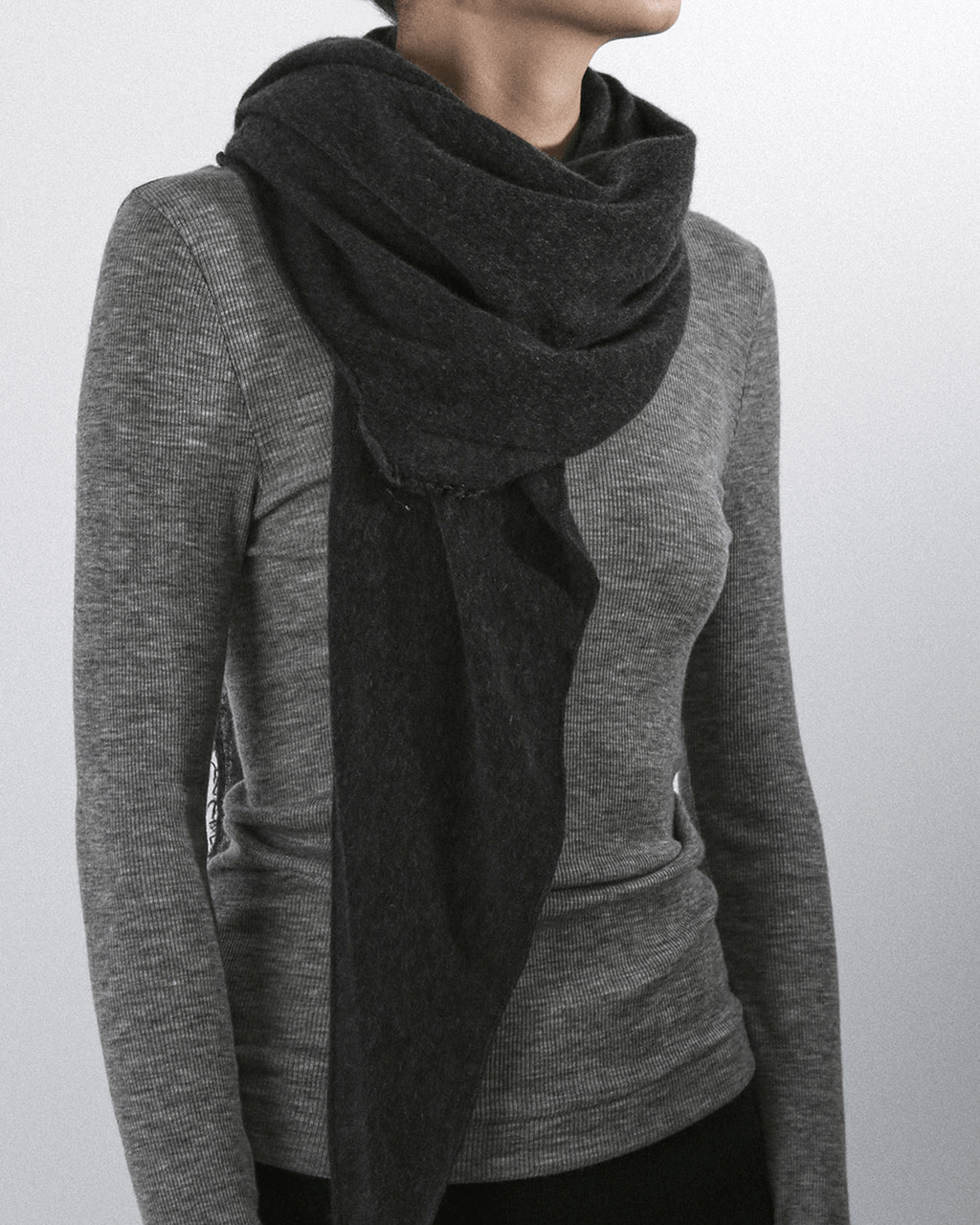 Love Cashmere Scarf in Charcoal