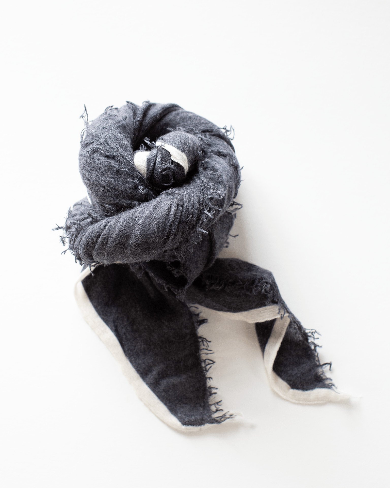 Rosa Cashmere Scarf in Charcoal X Milk