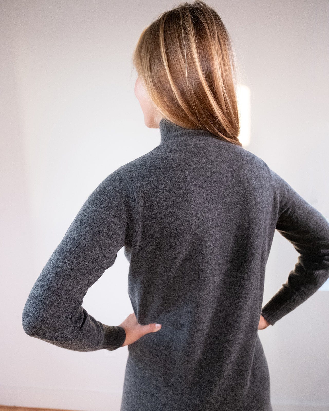 Myo Sweater Dress in Charcoal