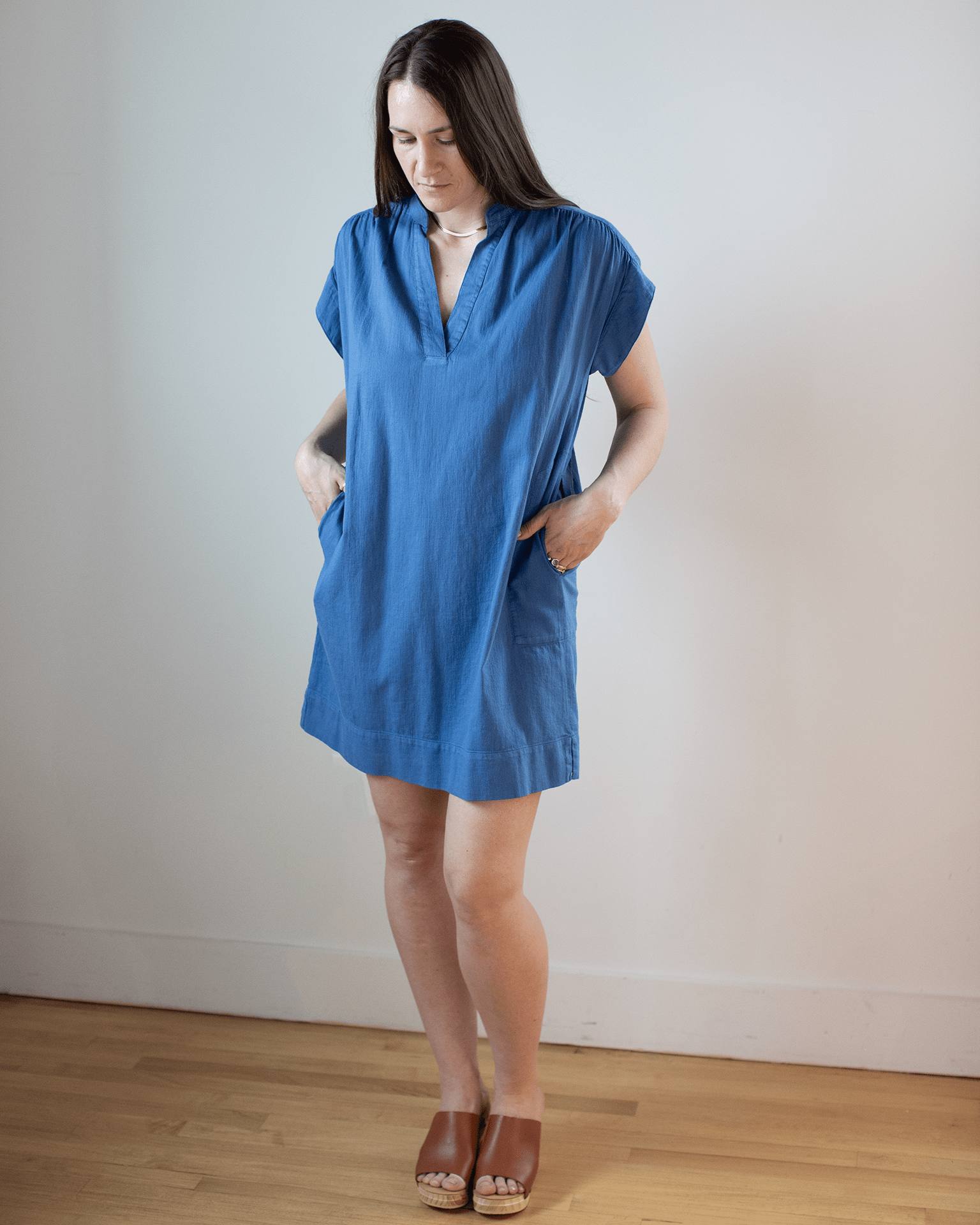 Rasta Popover Dress in Pacific