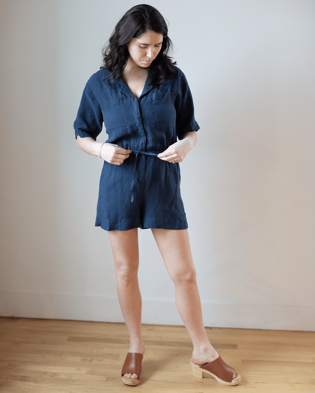 Saxo Woven Jumpsuit in Midnight