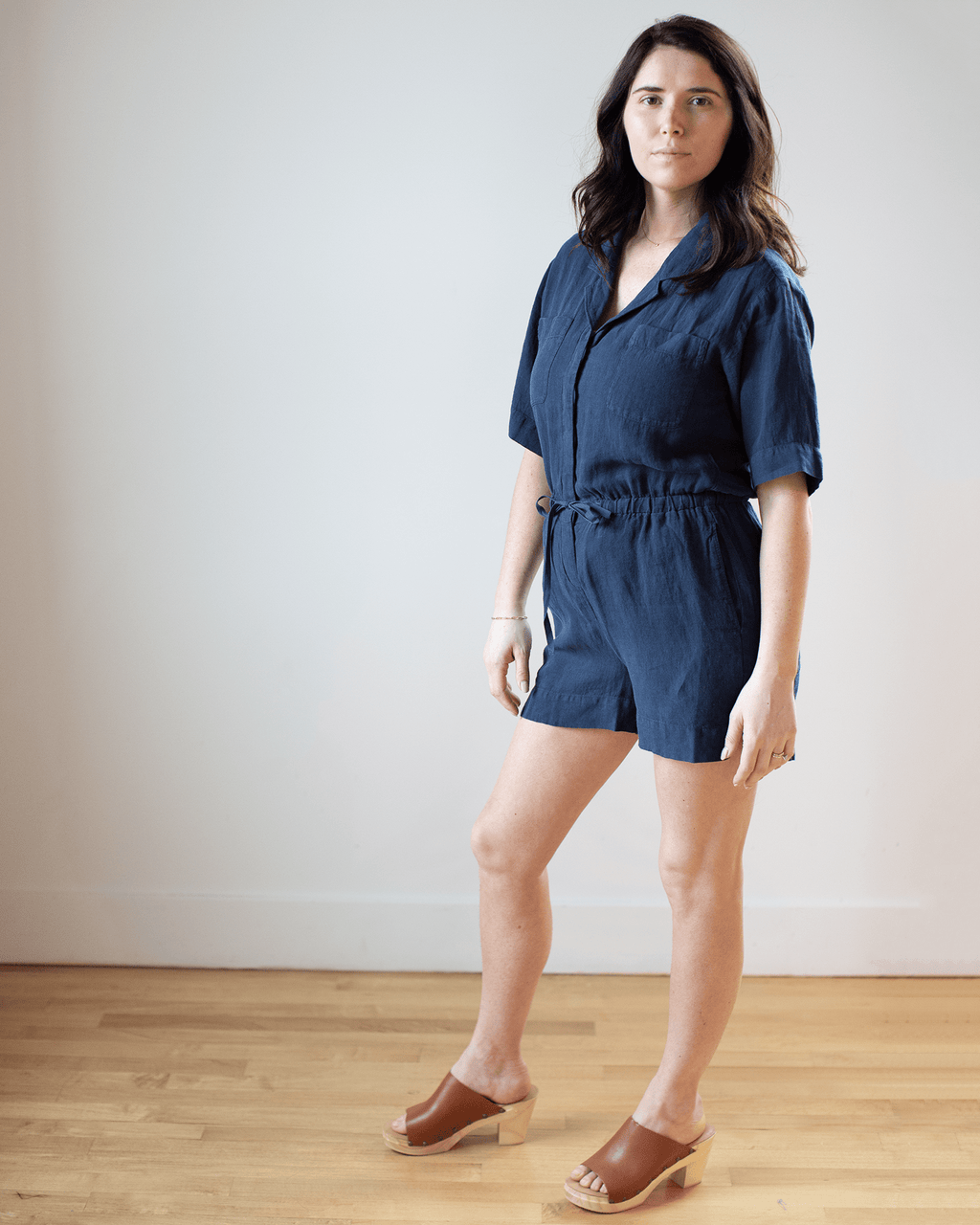 Saxo Woven Jumpsuit in Midnight