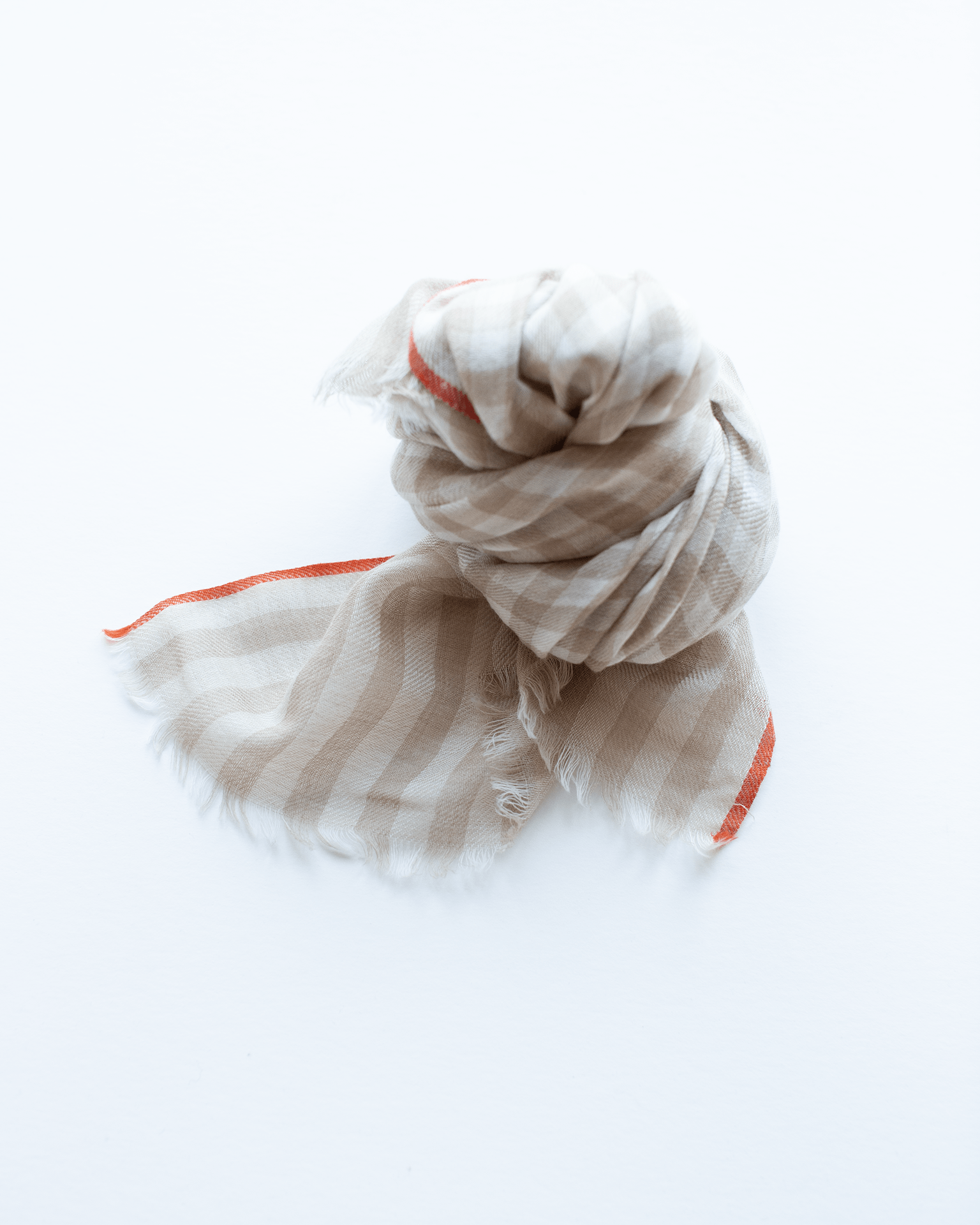Vichy Checks Scarf in Beige