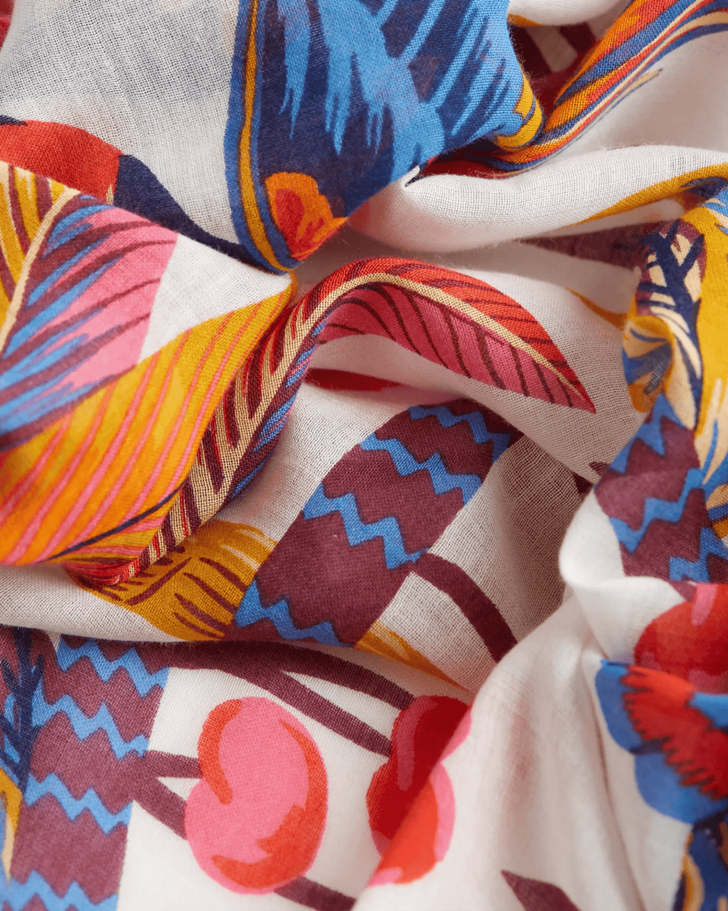 Scarf 100 Cerise in White