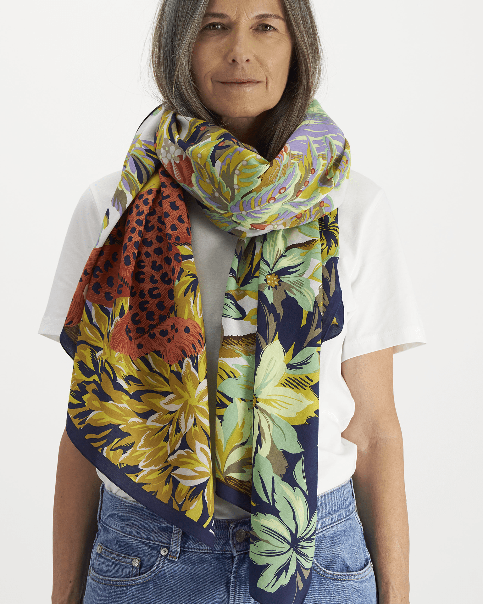 Scarf 100 Chatou in white