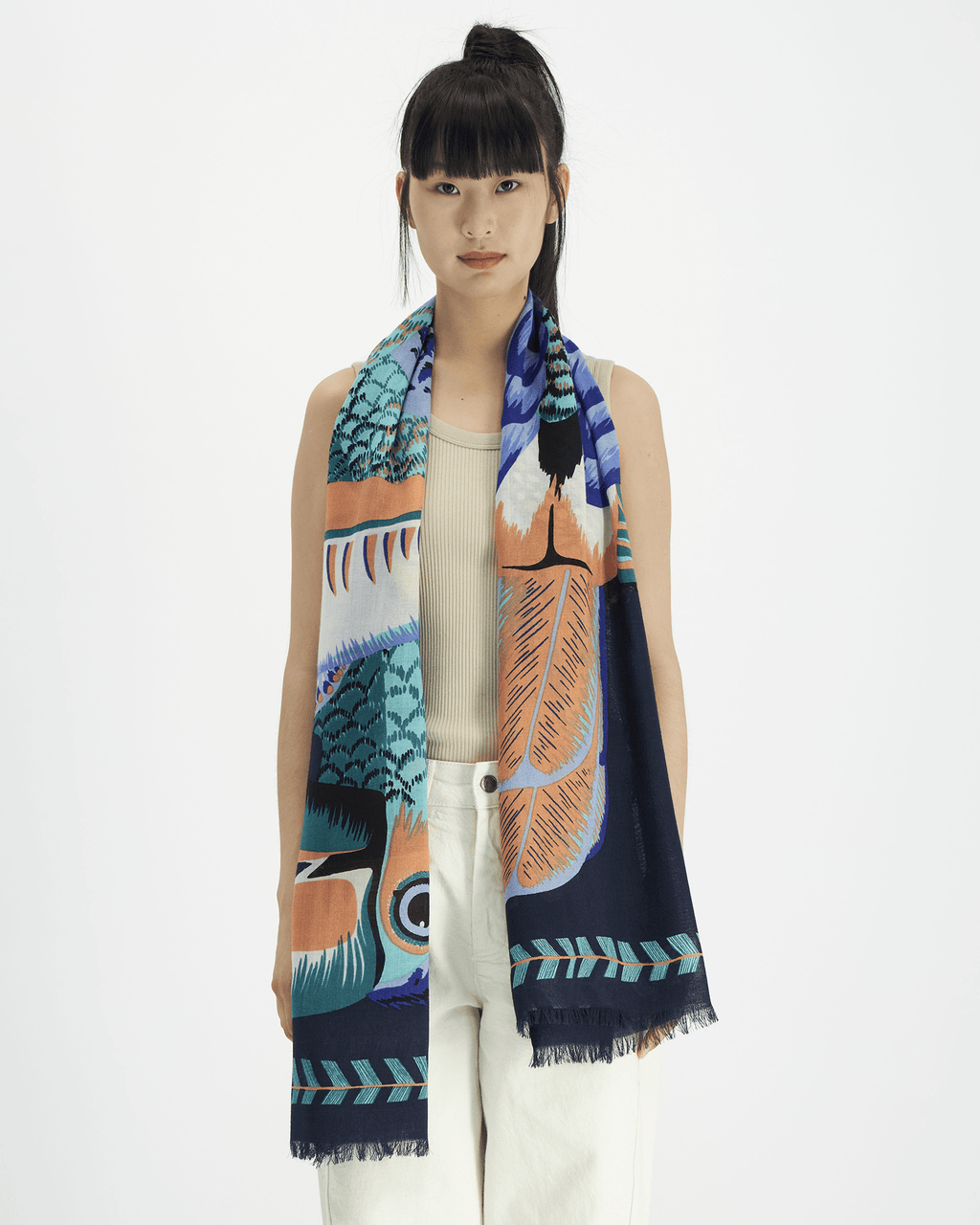 Scarf 70 Toucan in Emerald