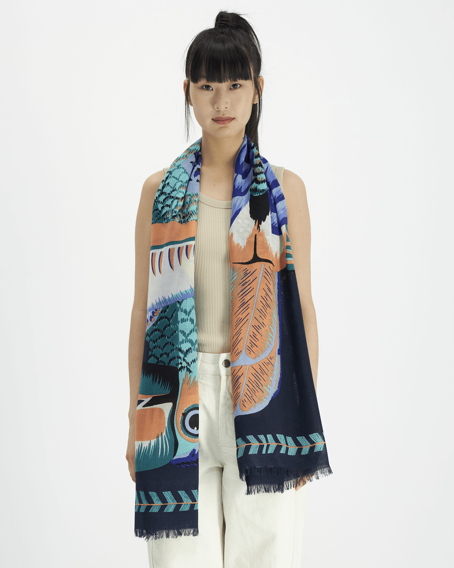 Scarf 70 Toucan in Emerald