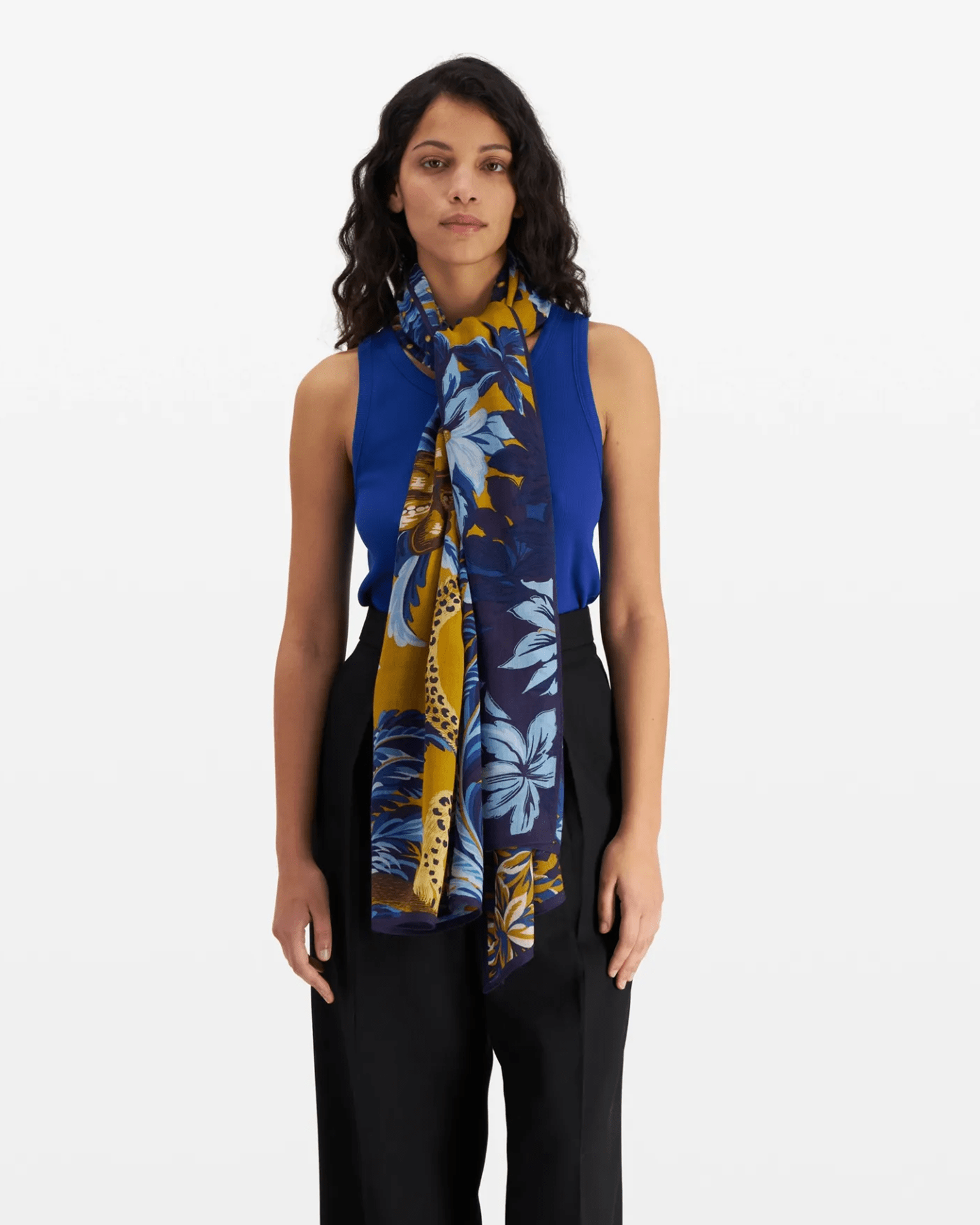 Scarf / Etole 100 Chatou Winter in Duck Blue