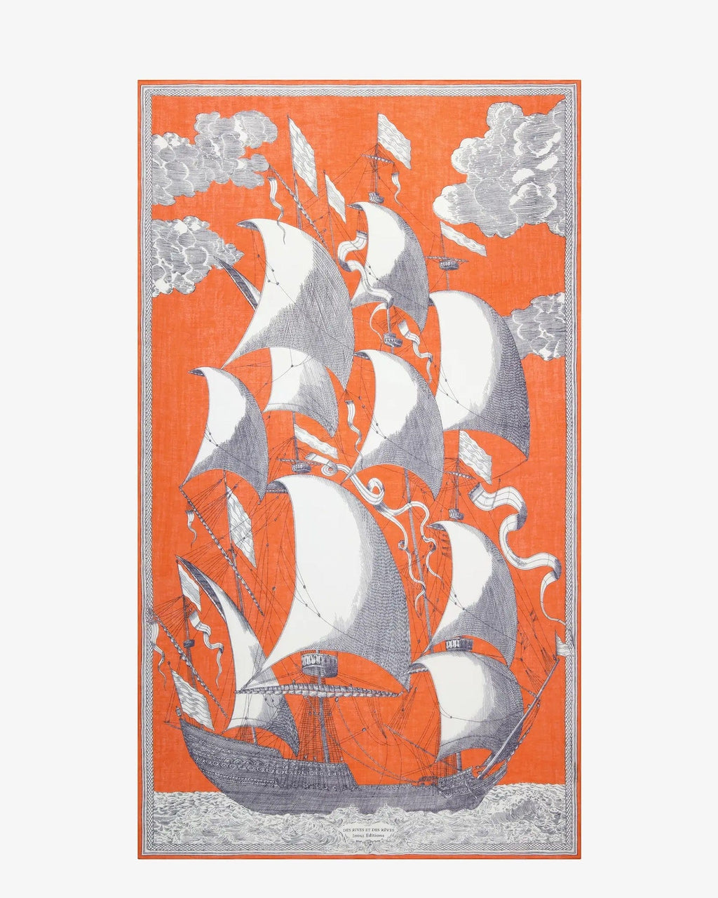 Scarf / Etole 100 Des Rives et Des Reves in Orange