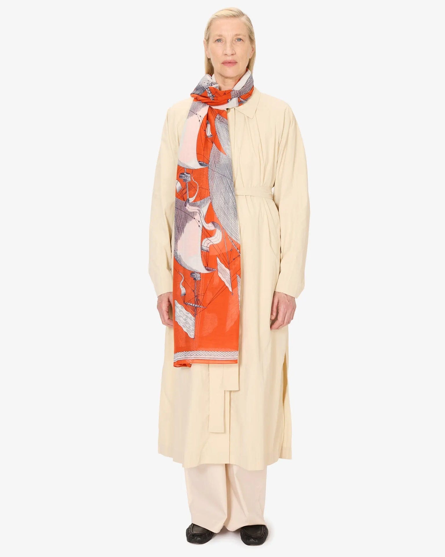 Scarf / Etole 100 Des Rives et Des Reves in Orange