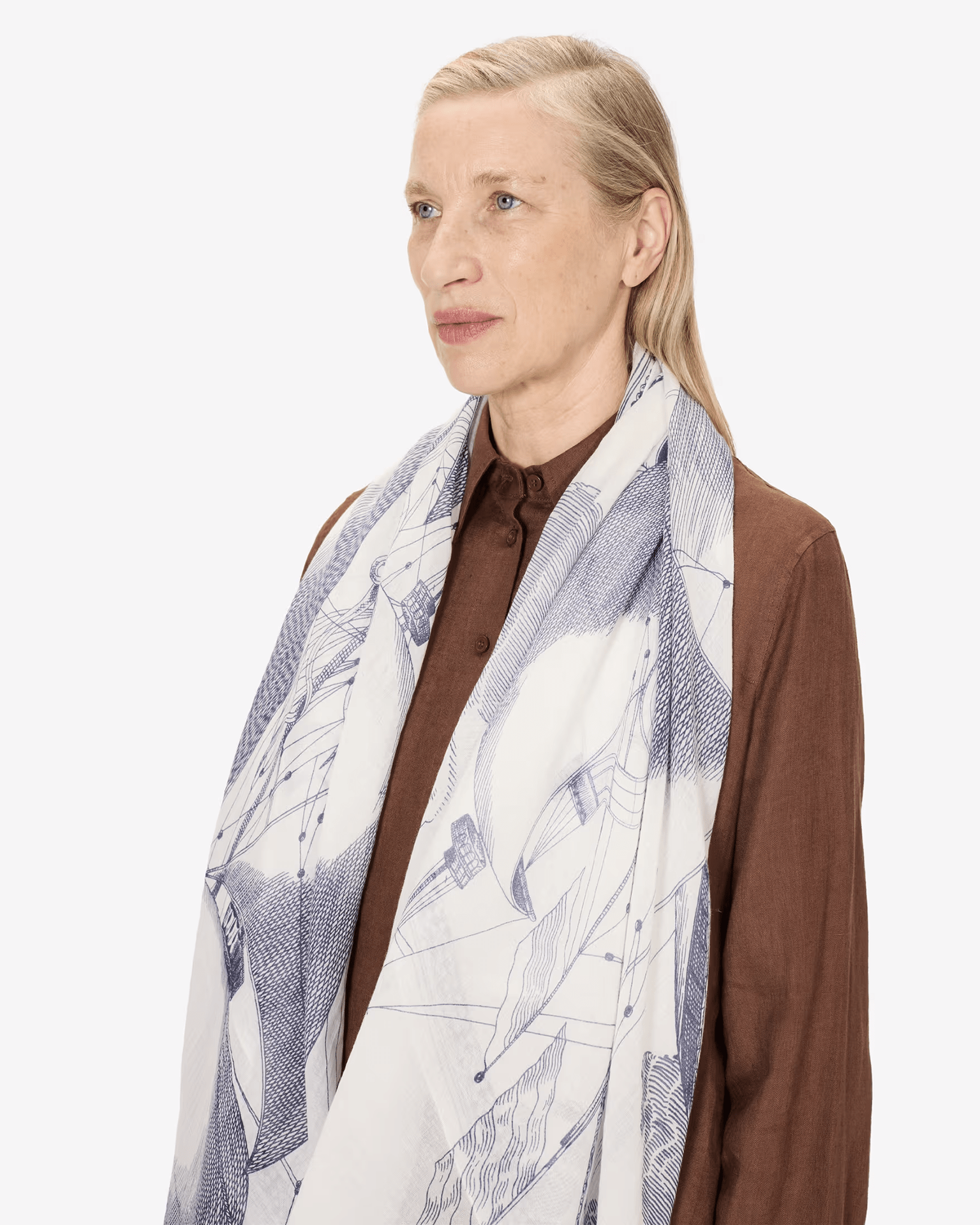 Scarf / Etole 100 Des Rives et Des Reves in White