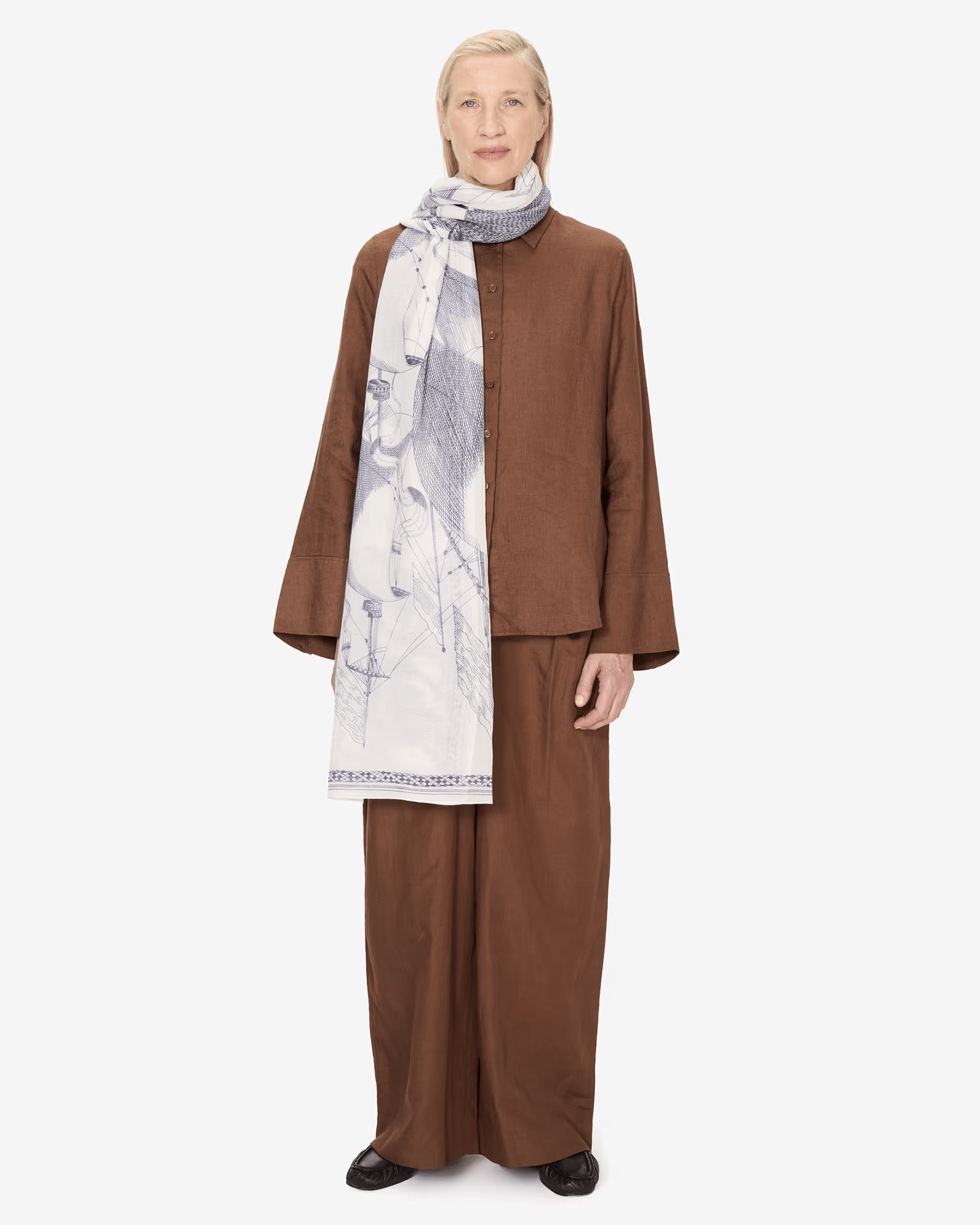 Scarf / Etole 100 Des Rives et Des Reves in White