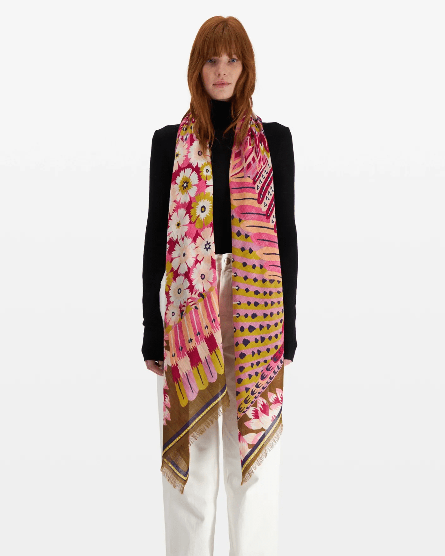Scarf / Etole 100 Hulule in Fuchsia