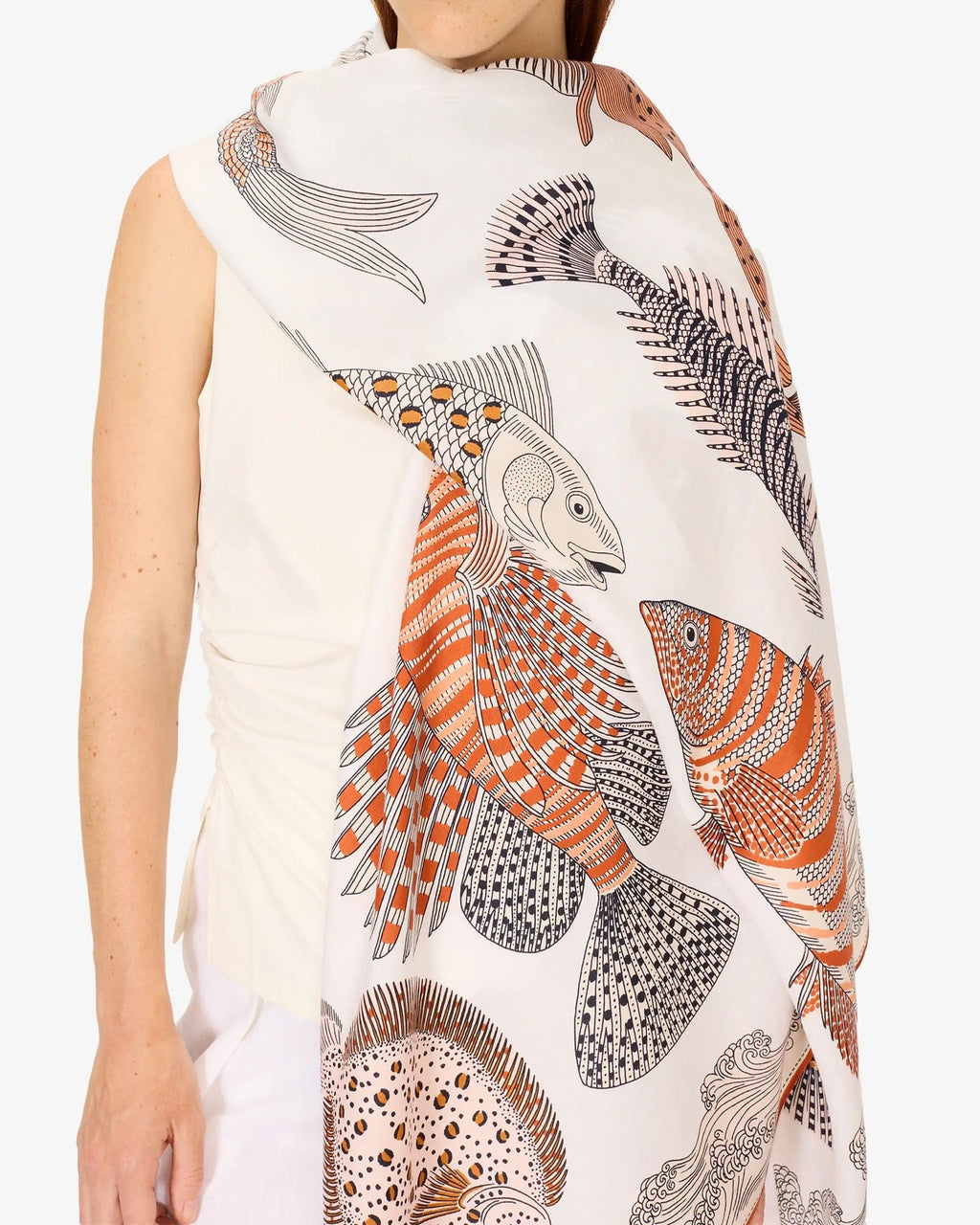 Scarf / Etole 100 Poseidon in Natural