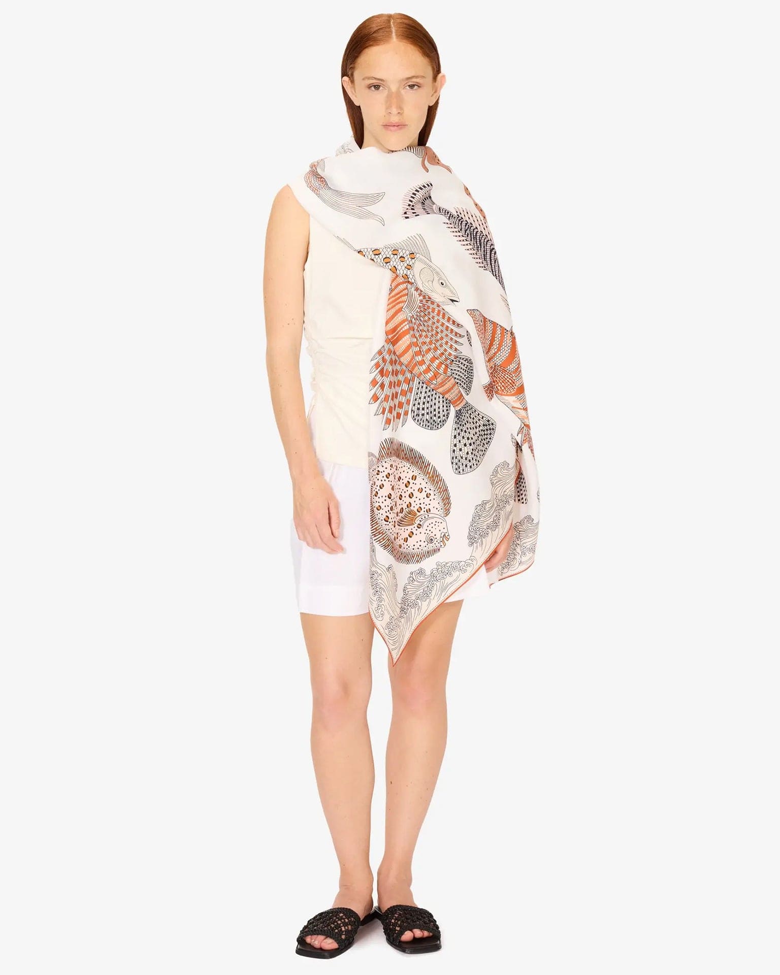Scarf / Etole 100 Poseidon in Natural