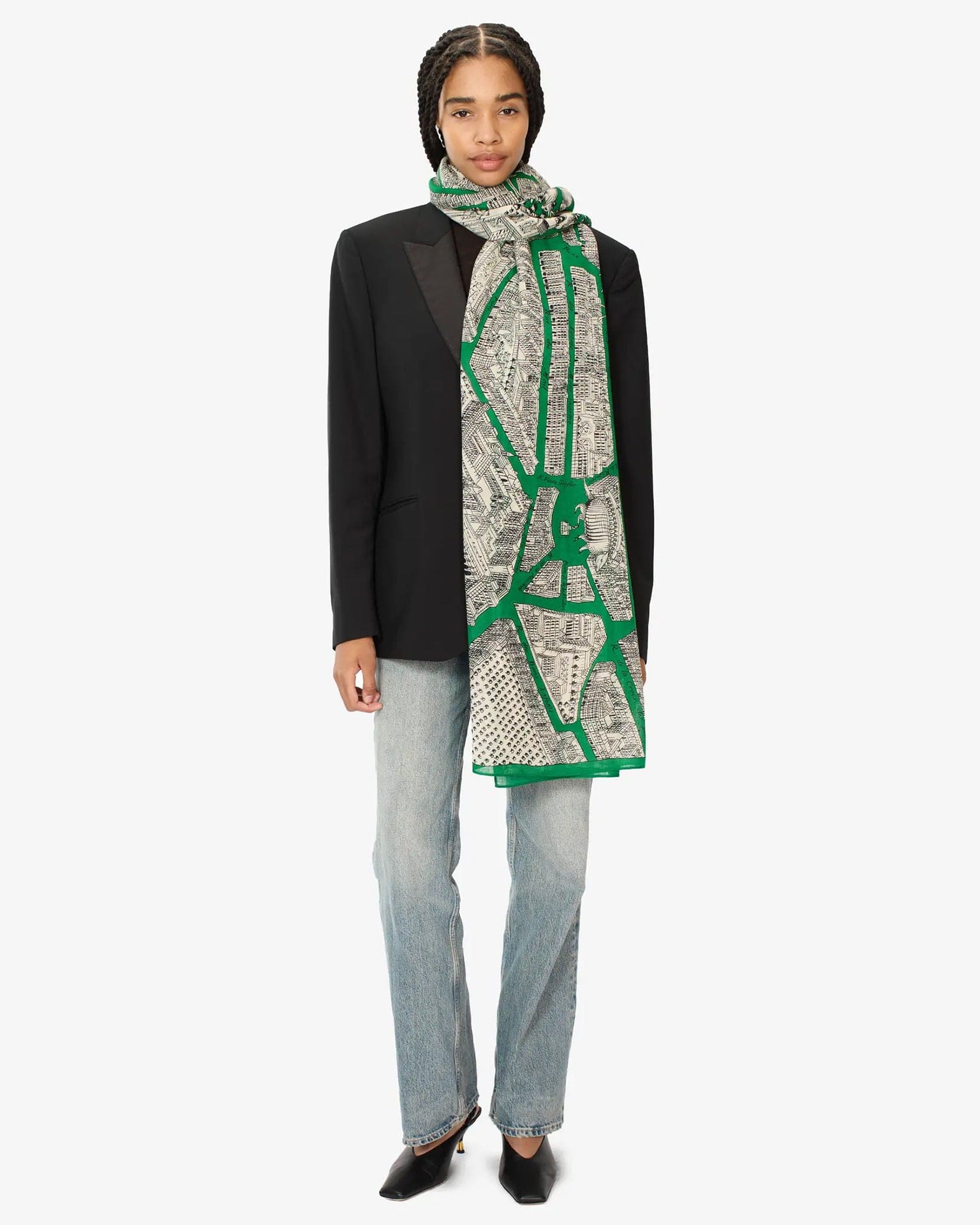 Scarf / Etole 100 Turgot in Green