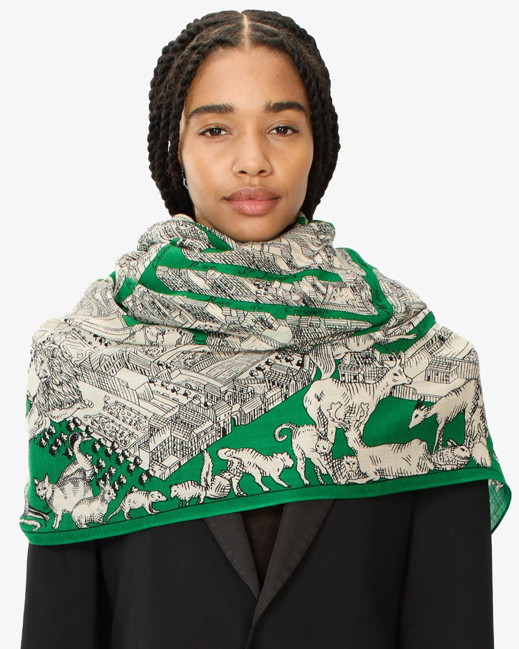 Scarf / Etole 100 Turgot in Green