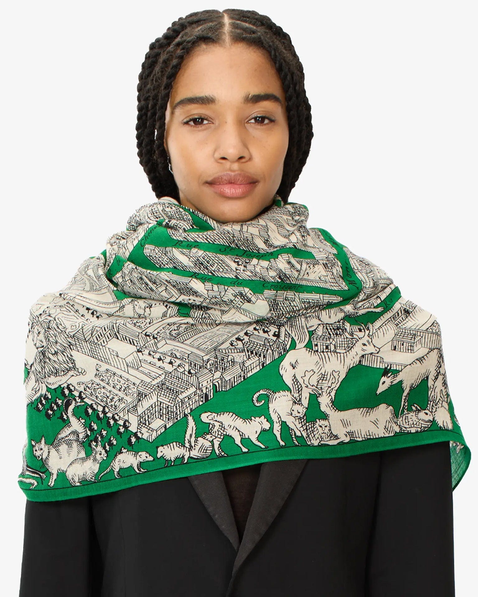 Scarf / Etole 100 Turgot in Green