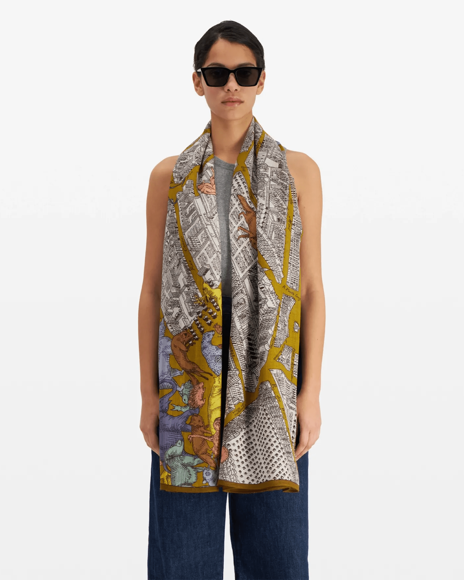 Scarf / Etole 100 Turgot in Yellow