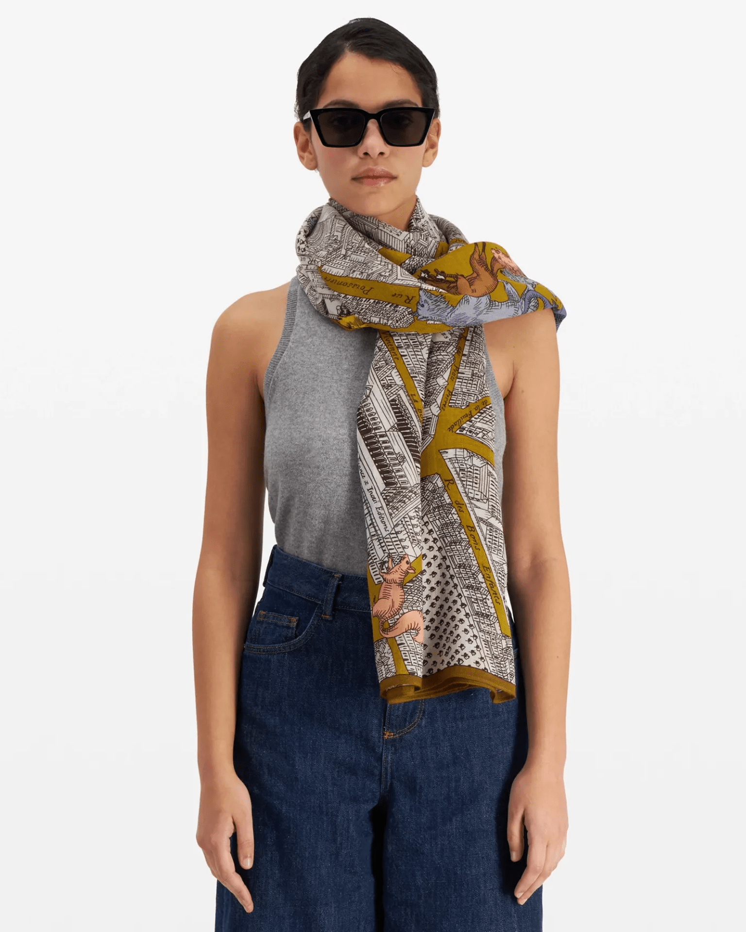 Scarf / Etole 100 Turgot in Yellow