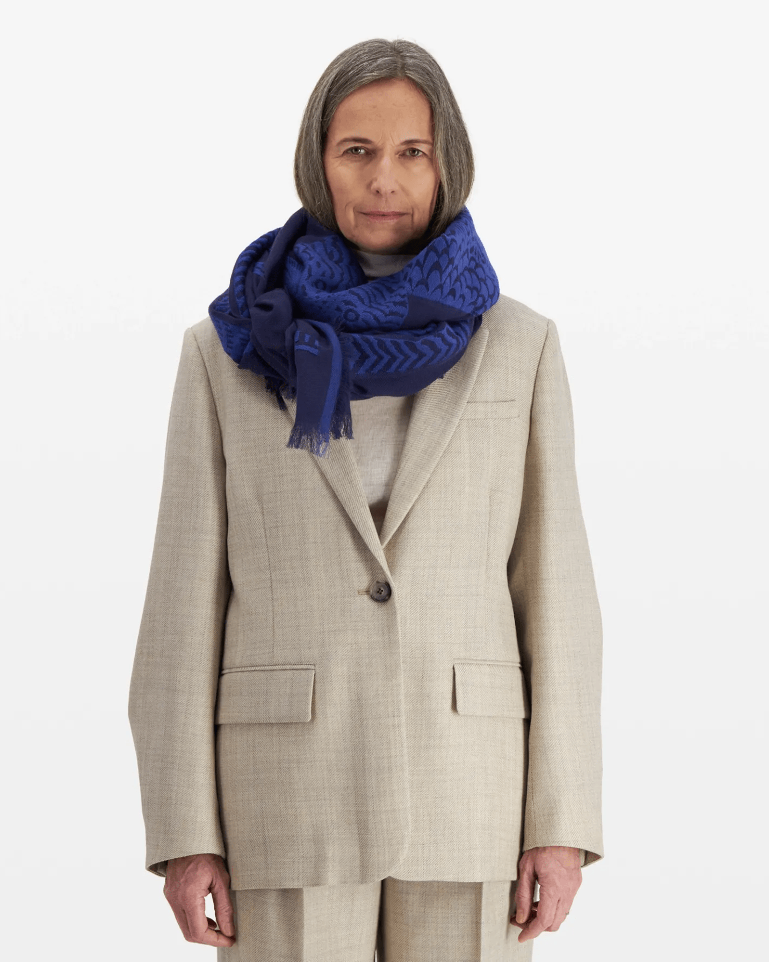 Scarf / Etole 70 3D Hedwige in Blue