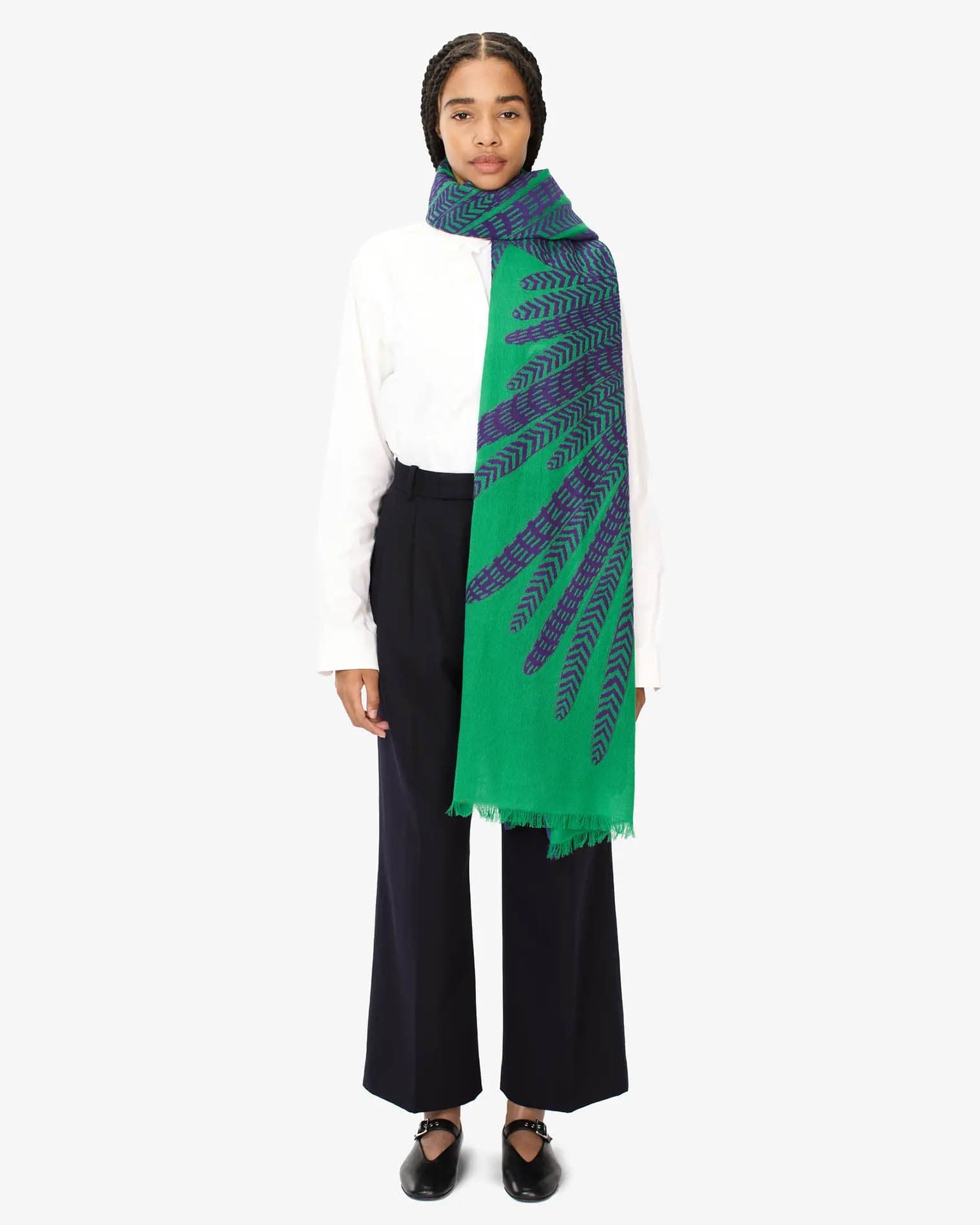 Scarf / Etole 70 3D Hedwige in Green