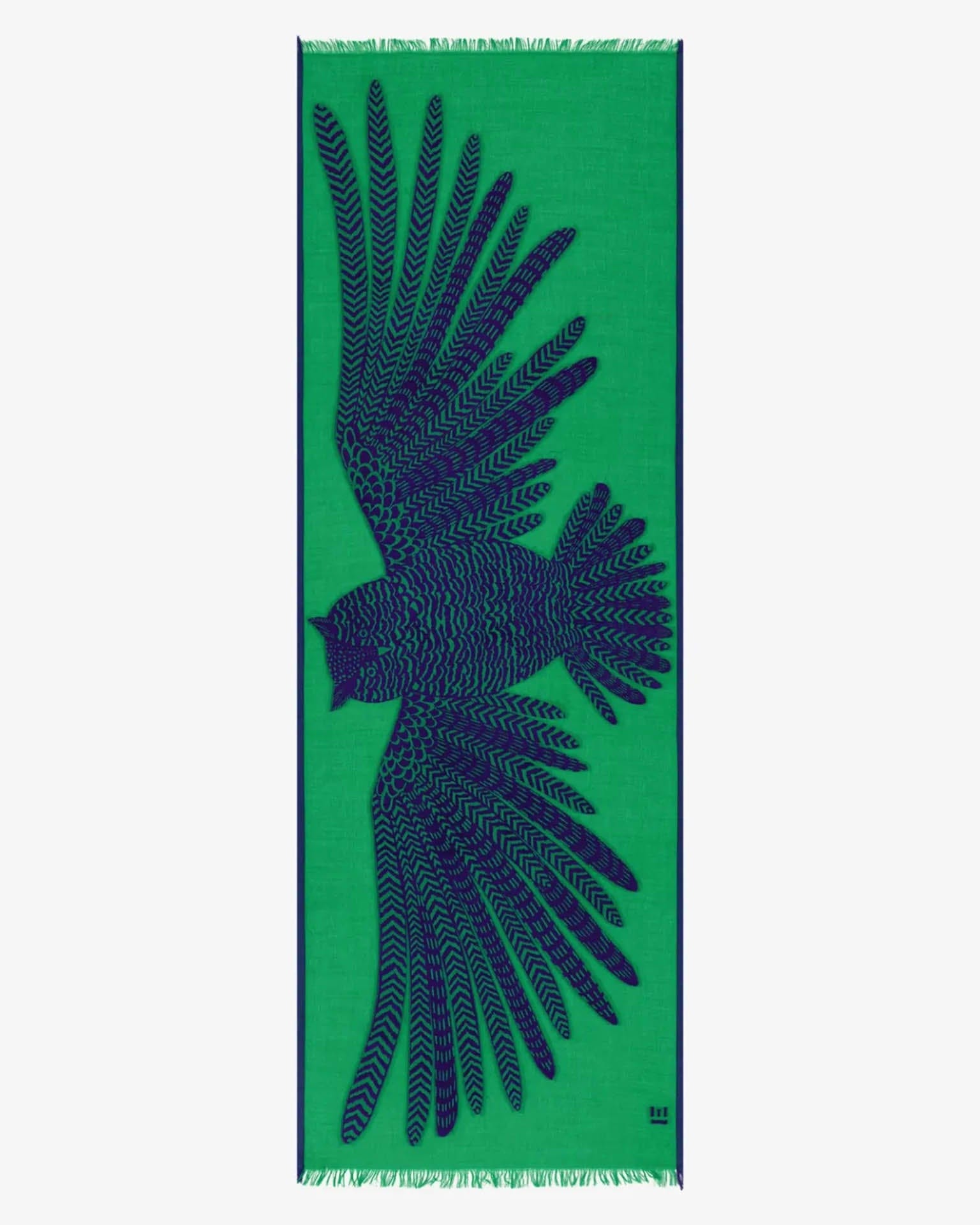 Scarf / Etole 70 3D Hedwige in Green