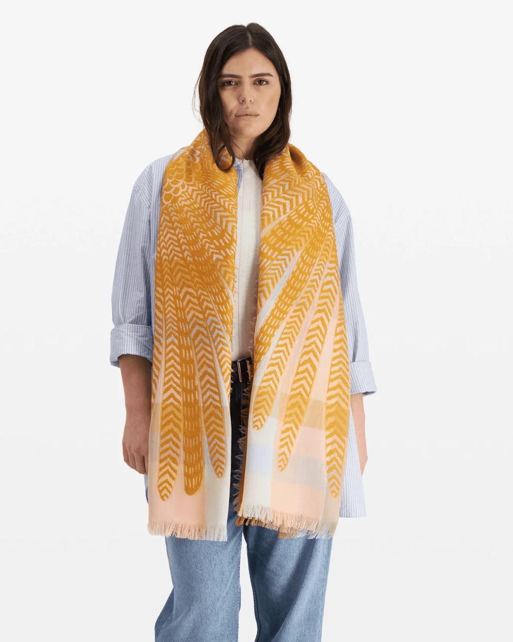 Scarf / Etole 70 3D Hedwige in Pastel