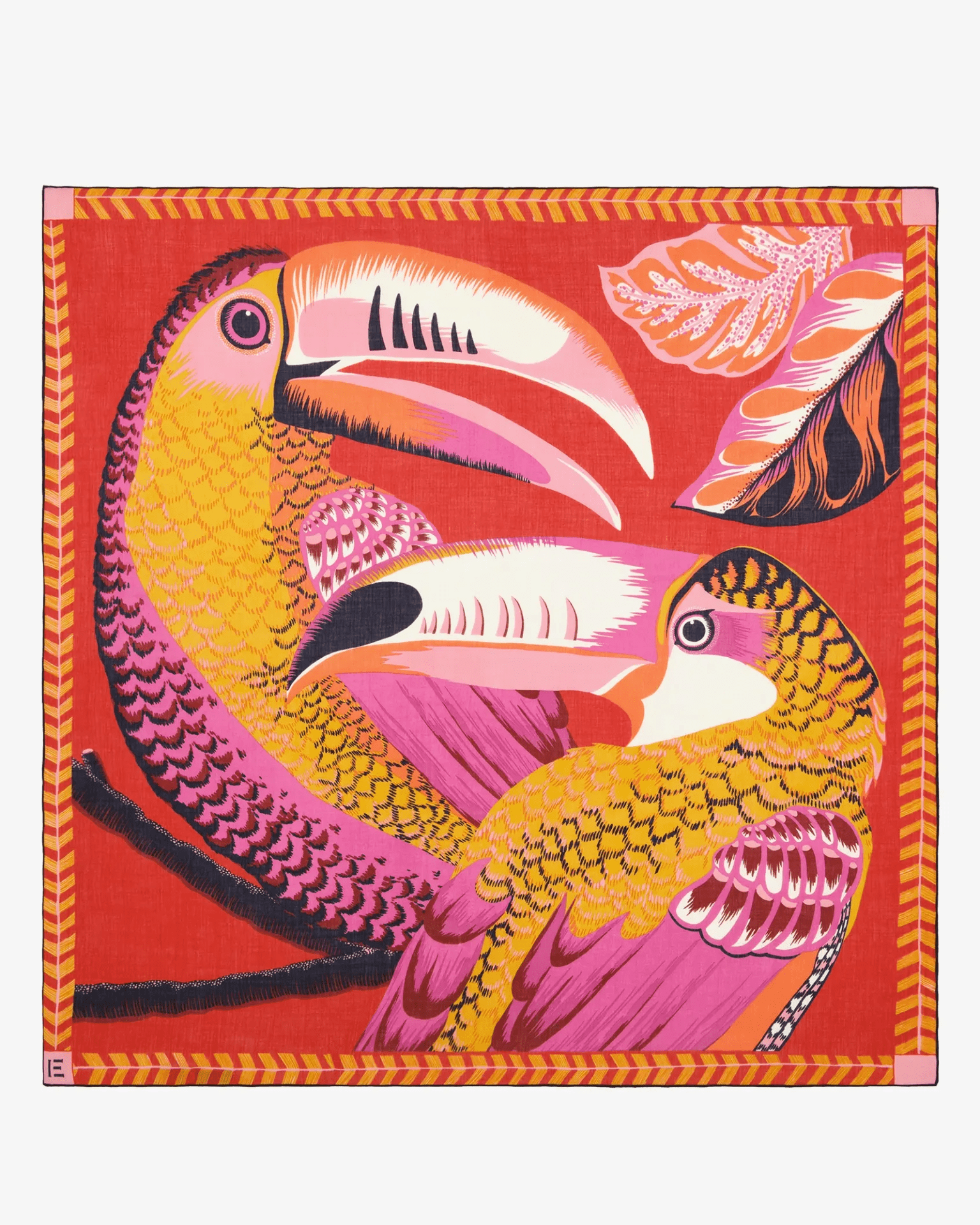 Square 130 Toucan in Red