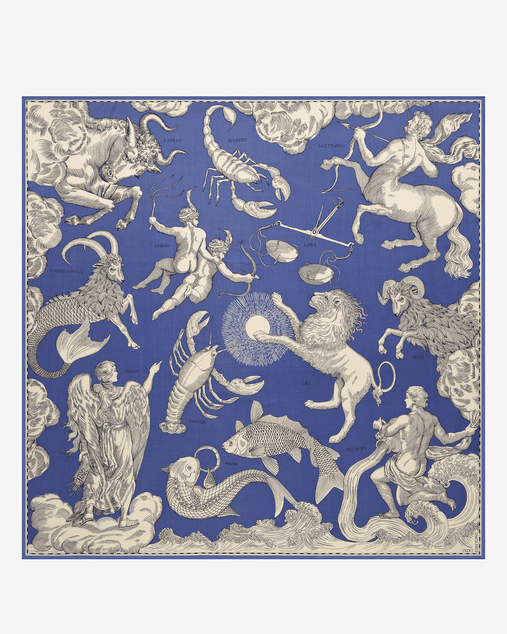 Square / Carre 100 Astrologie in Blue
