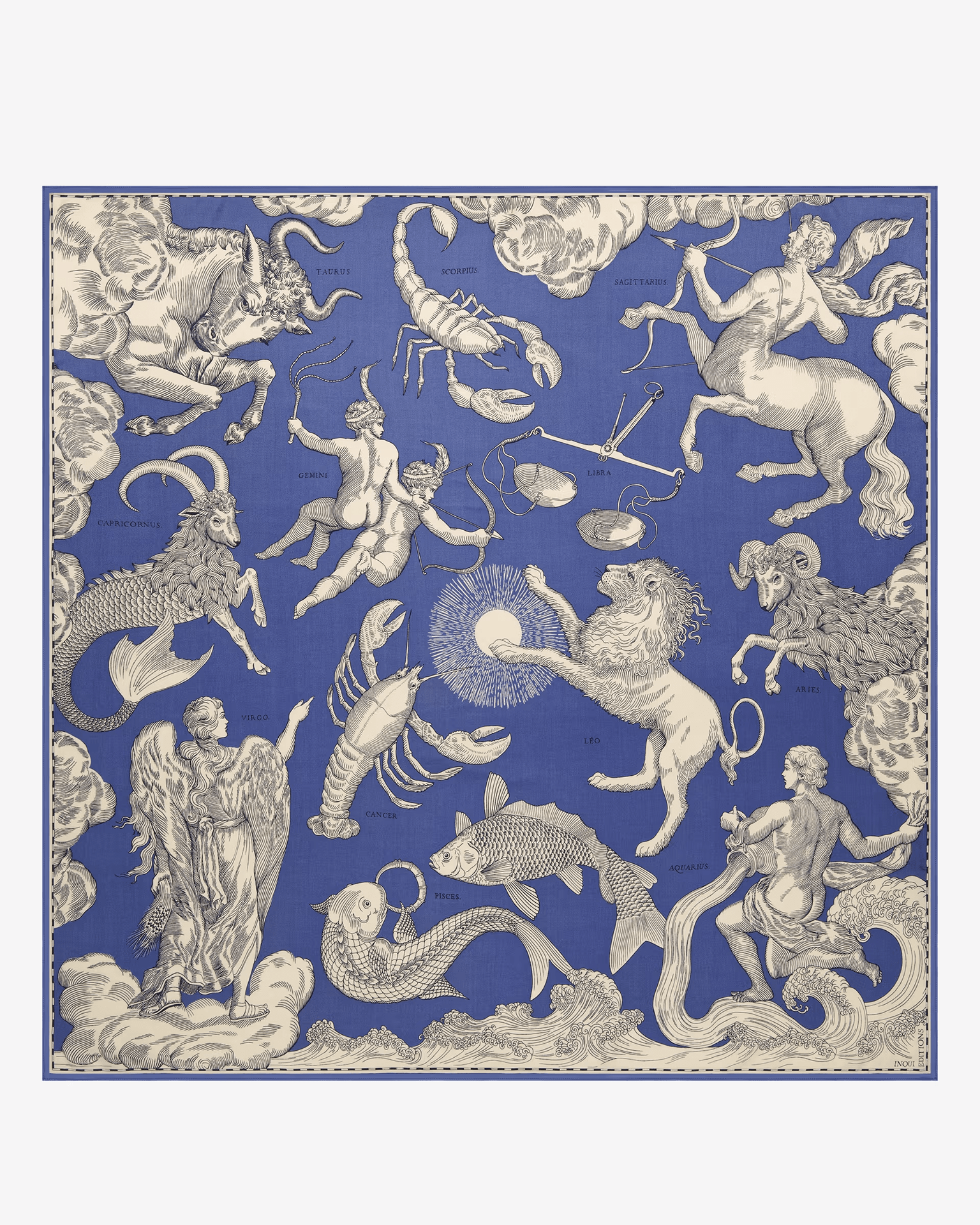 Square / Carre 100 Astrologie in Blue