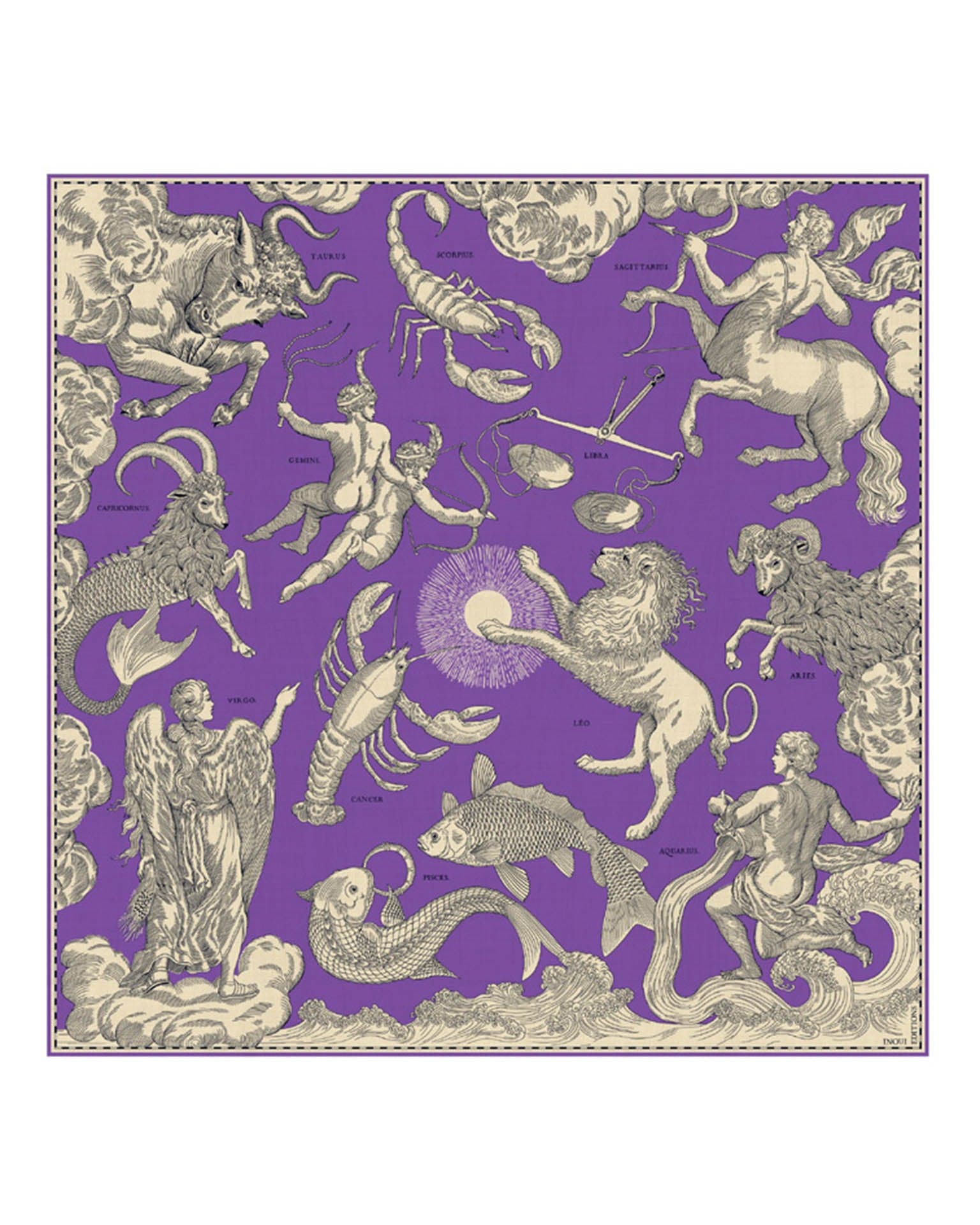 Square / Carre 100 Astrologie in Purple