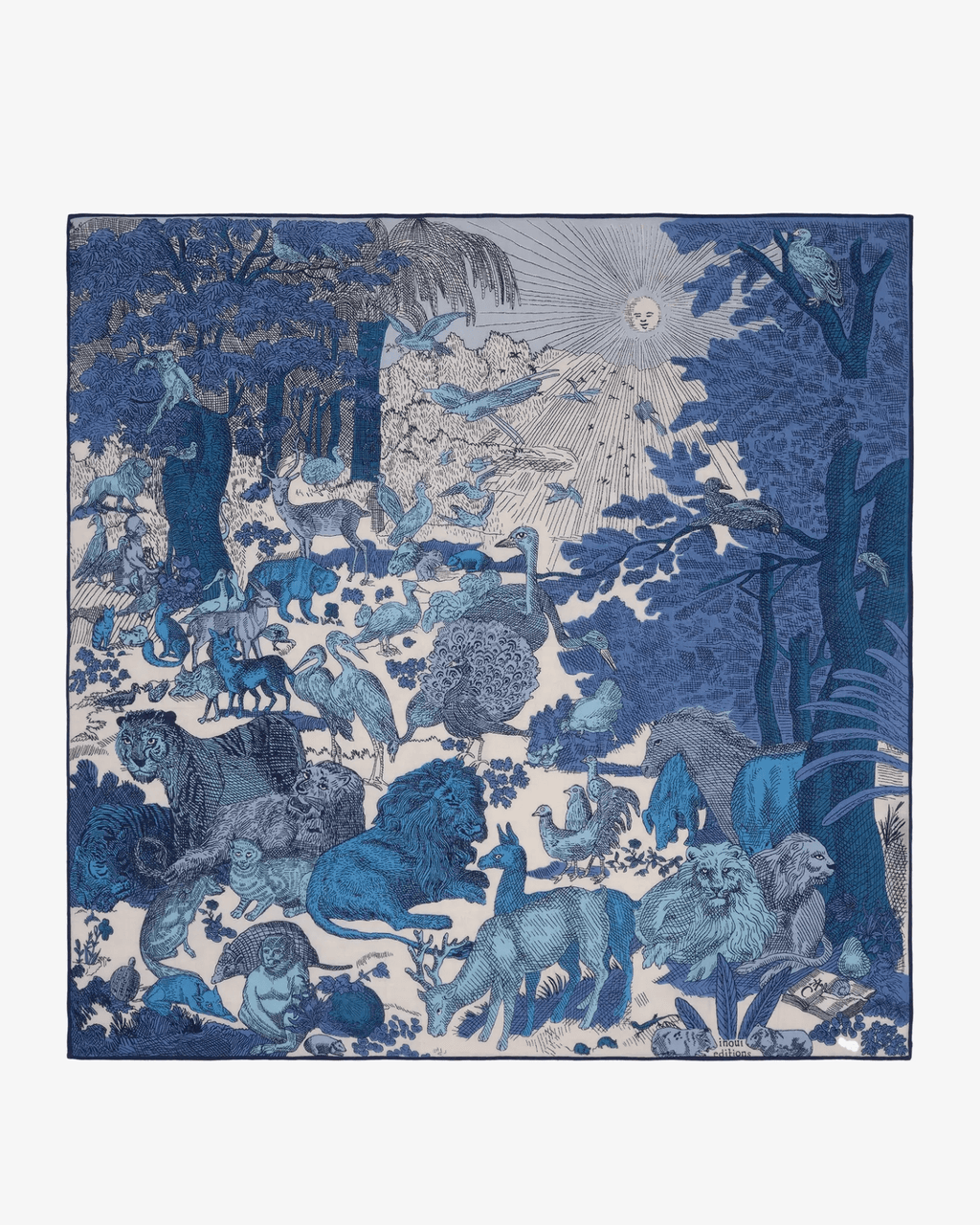 Square / Carre 100 Reve in Blue