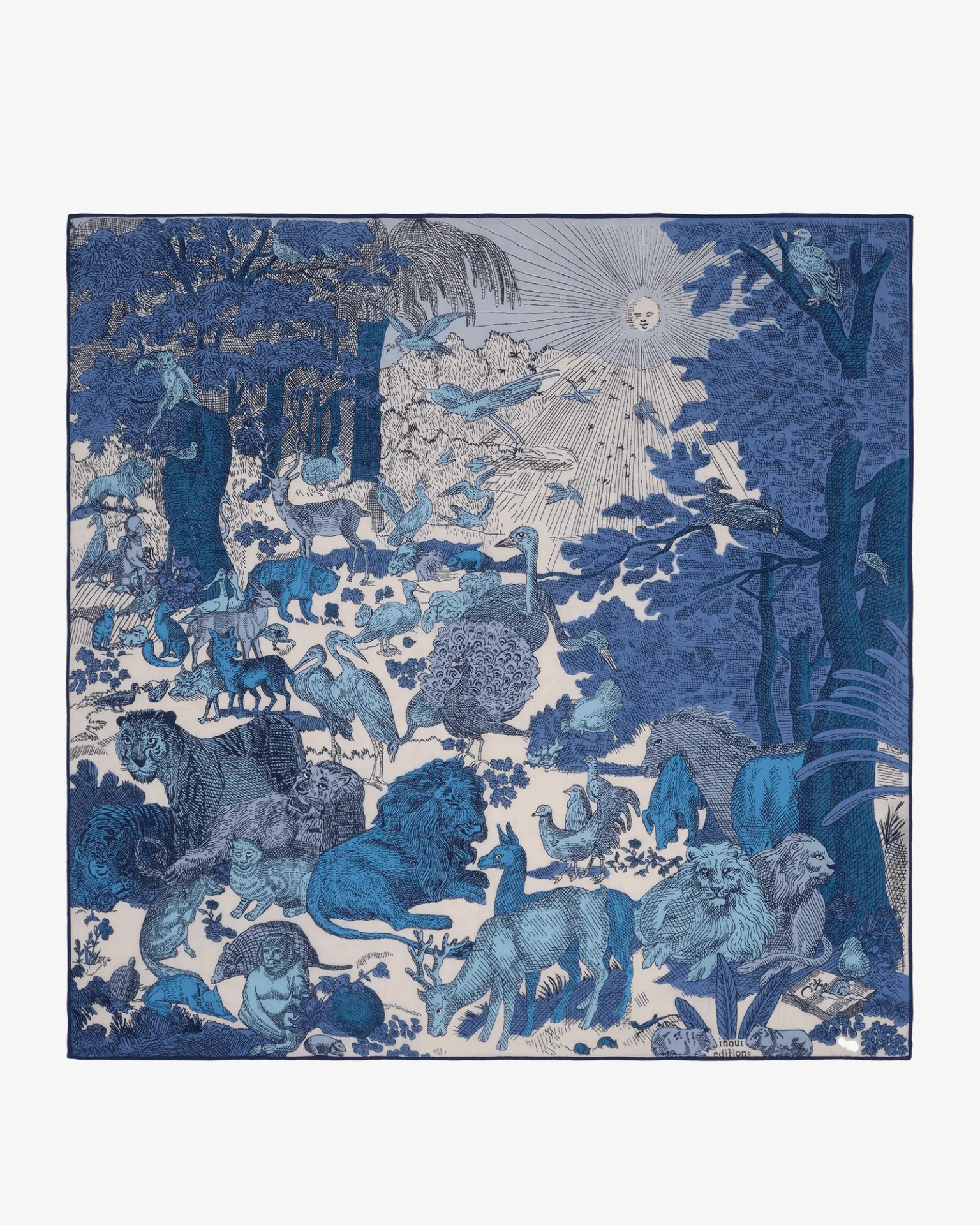 Square / Carre 100 Reve in Blue