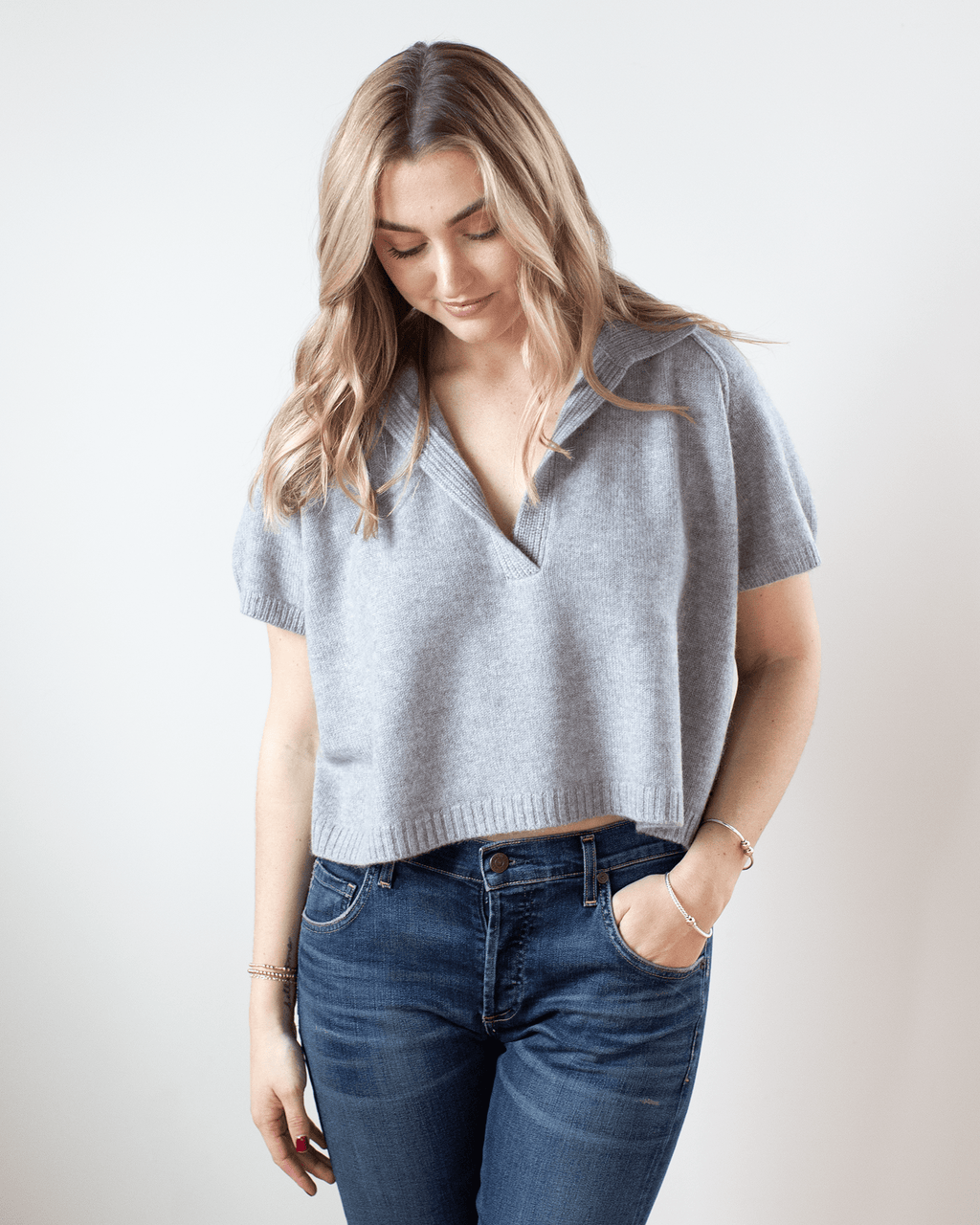 Aenor Polo in Gris Clair