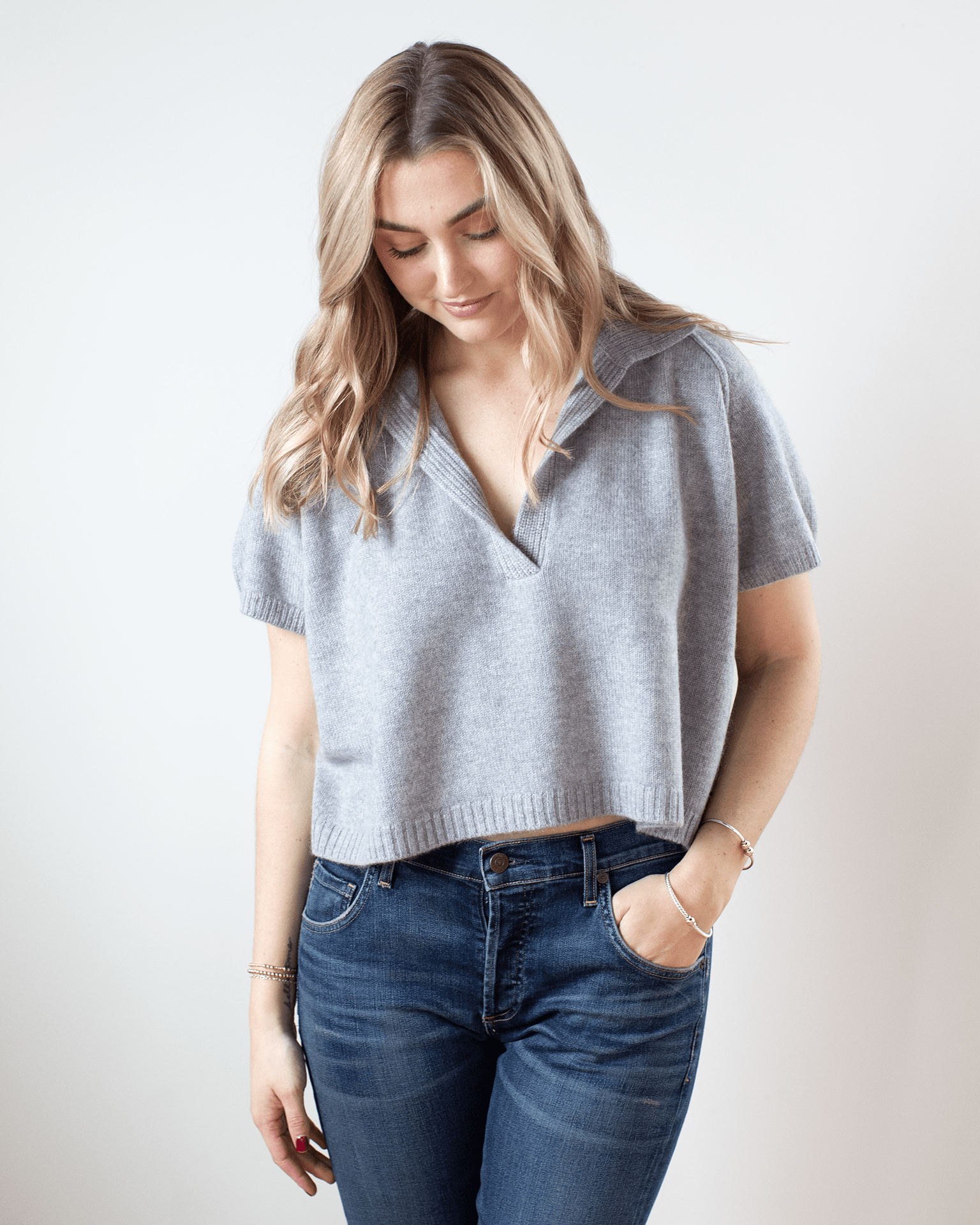 Aenor Polo in Gris Clair