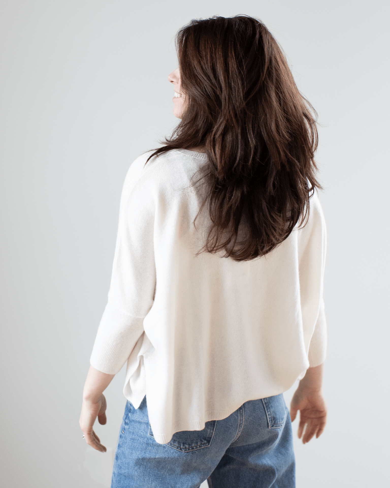 Minie V Neck in Blanc
