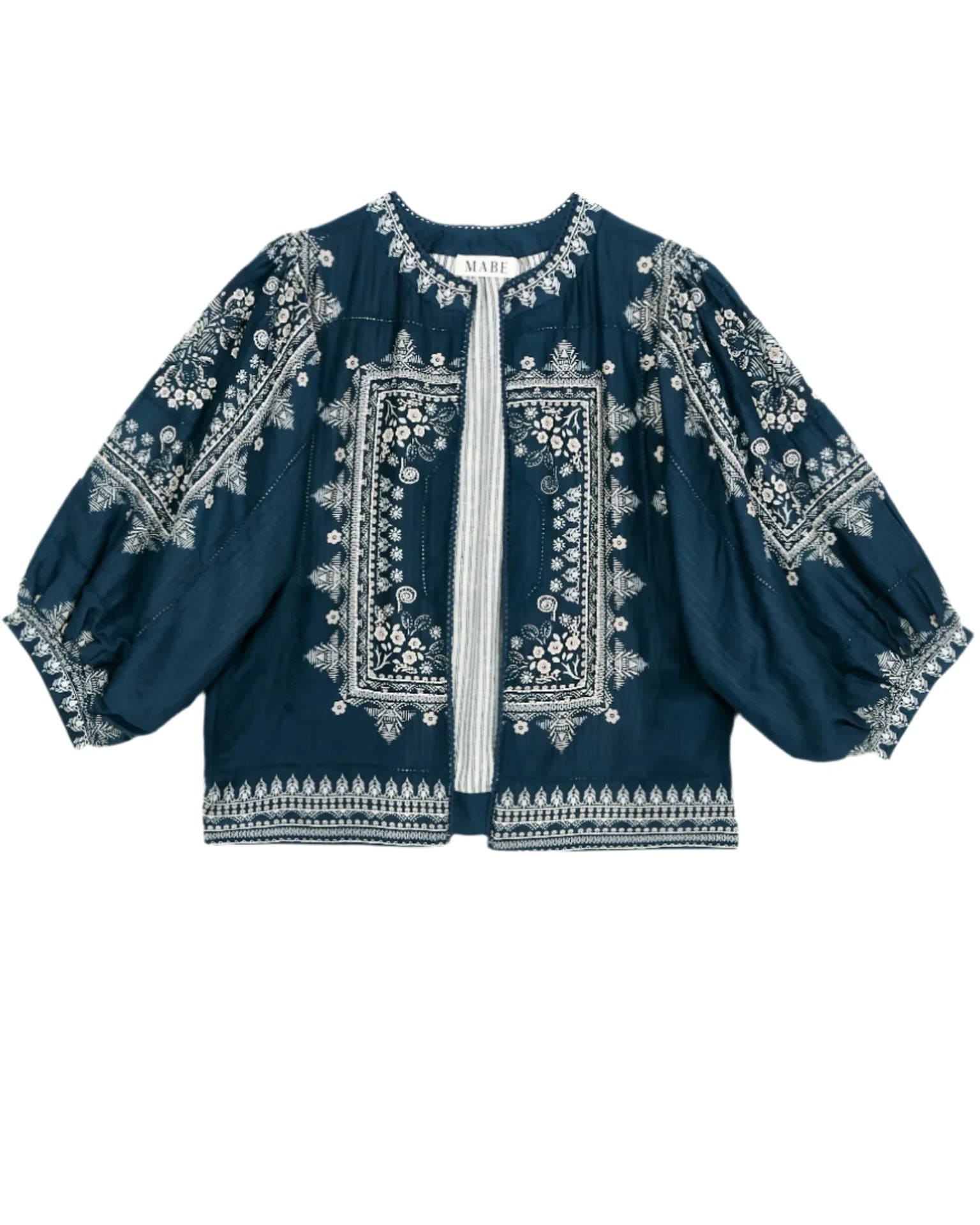 Eden Print Jacket in Indigo